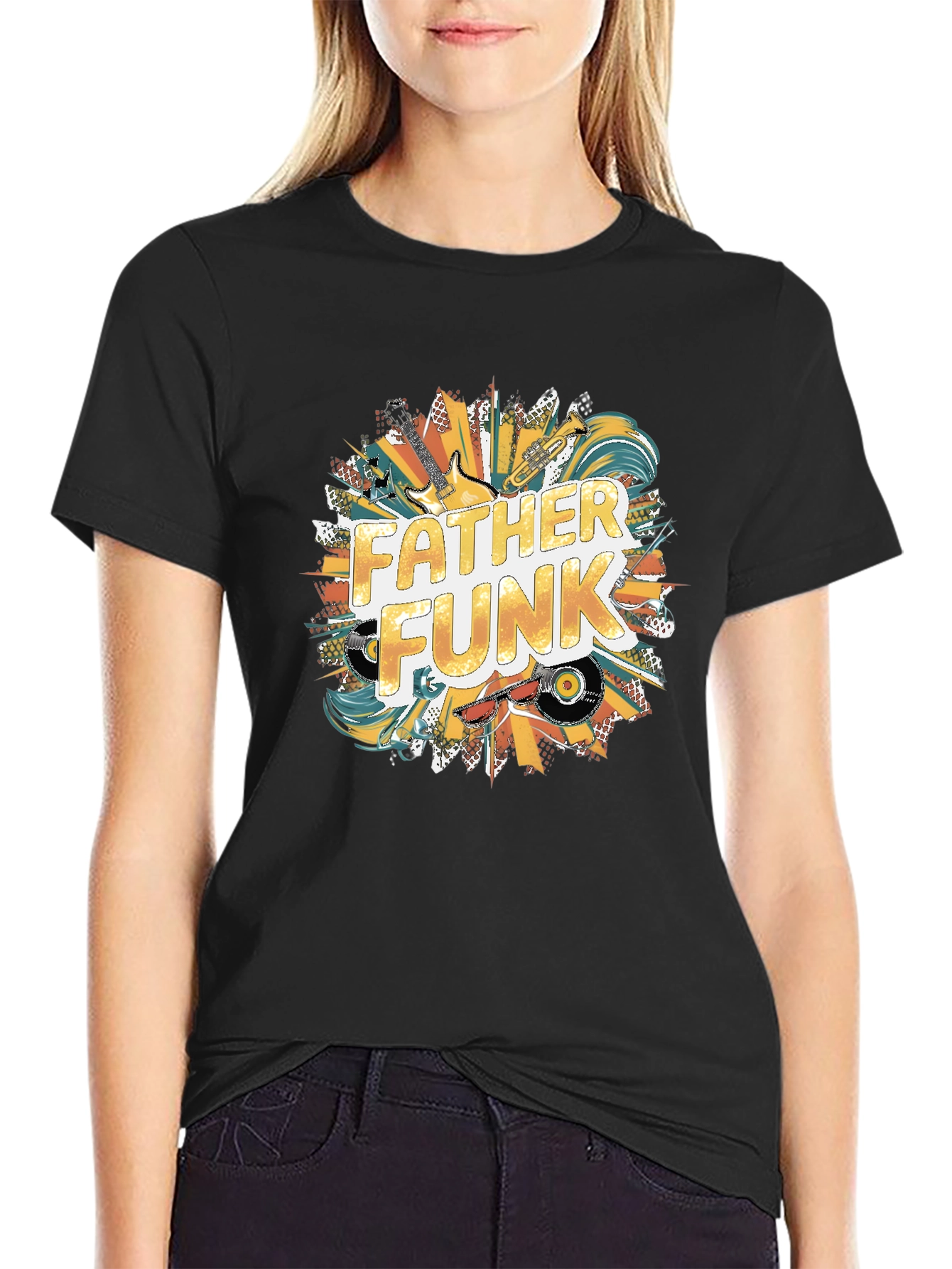 Father Funk Graphic Tee - Black Cotton T-Shirt