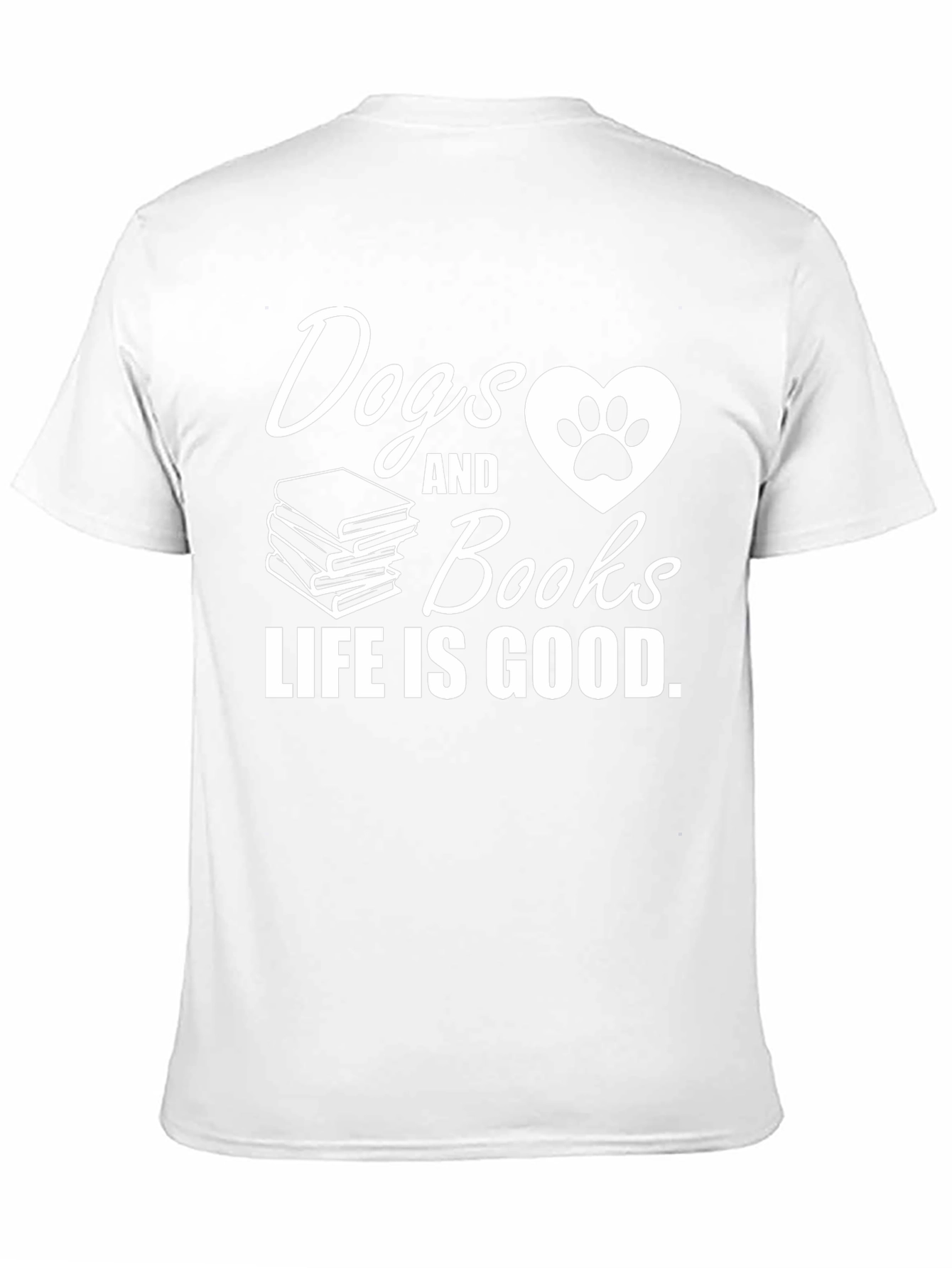 Dogs & Books T-Shirt - Life is Good Tee