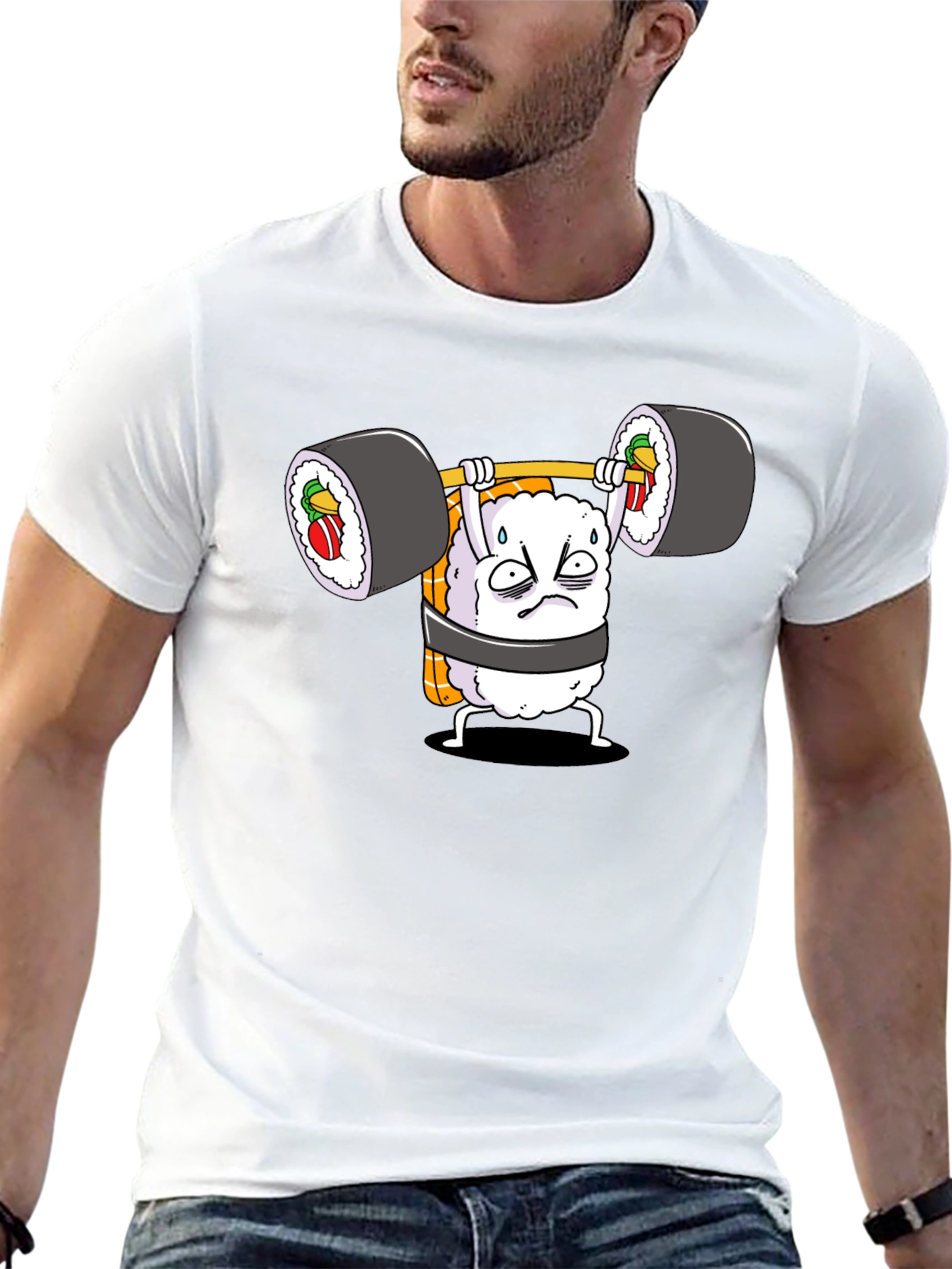 Sushi Weightlifter Graphic Tee