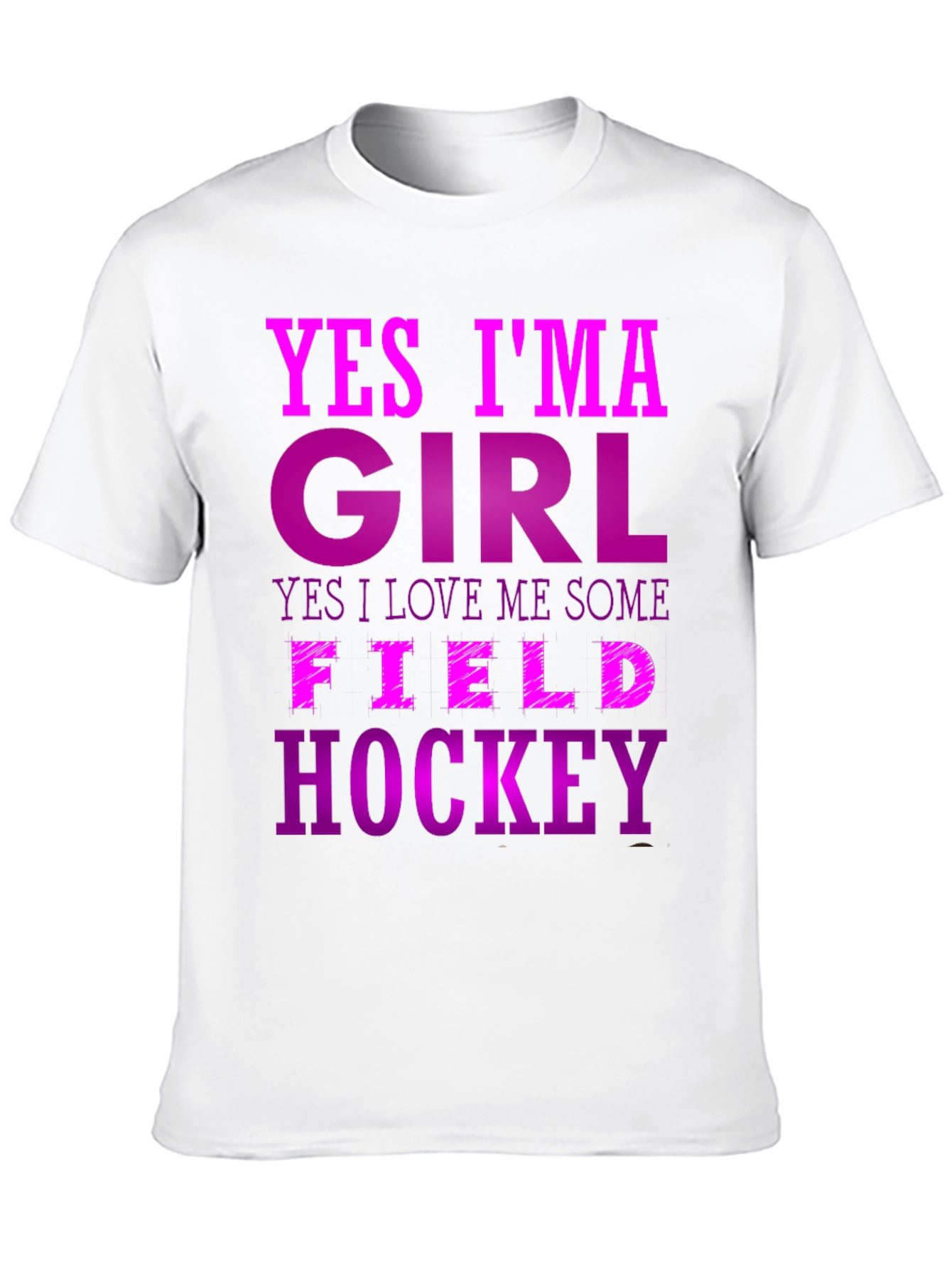 Yes Im A Girl Field Hockey Graphic Tee