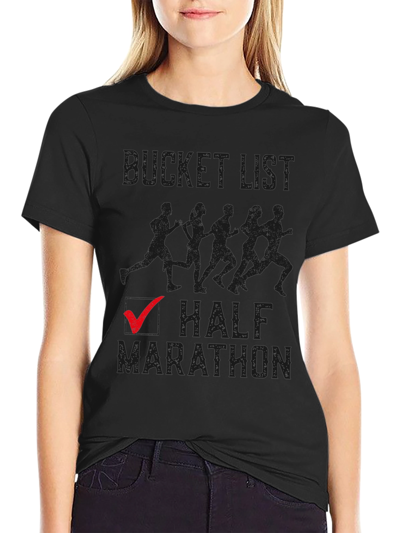Bucket List Half Marathon Checked T-Shirt