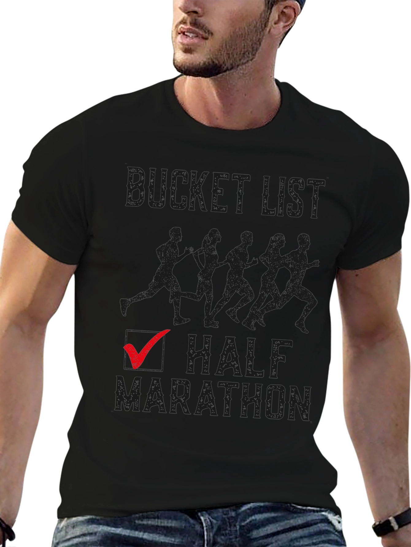 Bucket List Half Marathon Checked T-Shirt