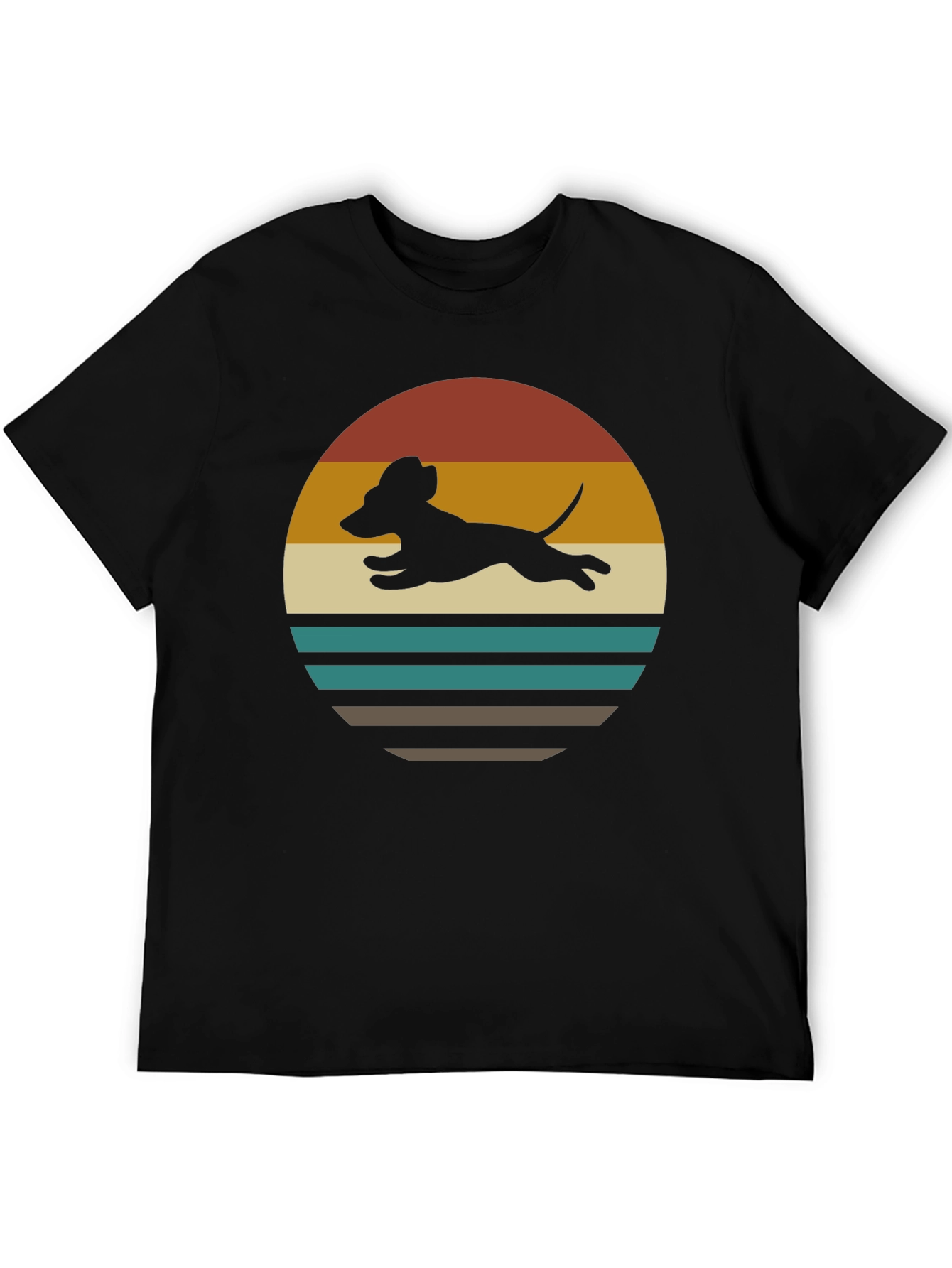 Retro Dachshund Sunset T-Shirt