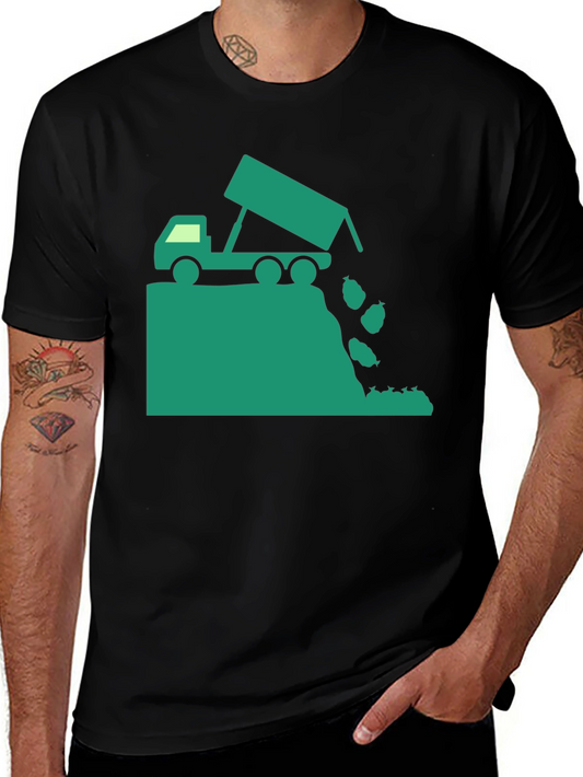 Dump Truck Graphic Tee - Black Short Sleeve