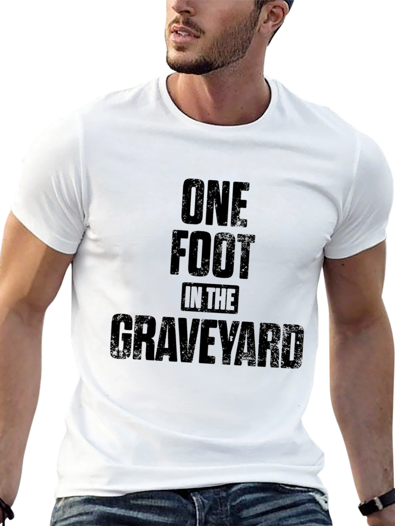 One Foot In The Graveyard Black T-Shirt