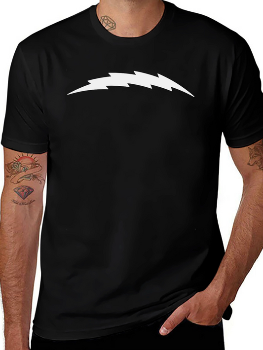 Modern Black T-Shirt with Bolt Graphic