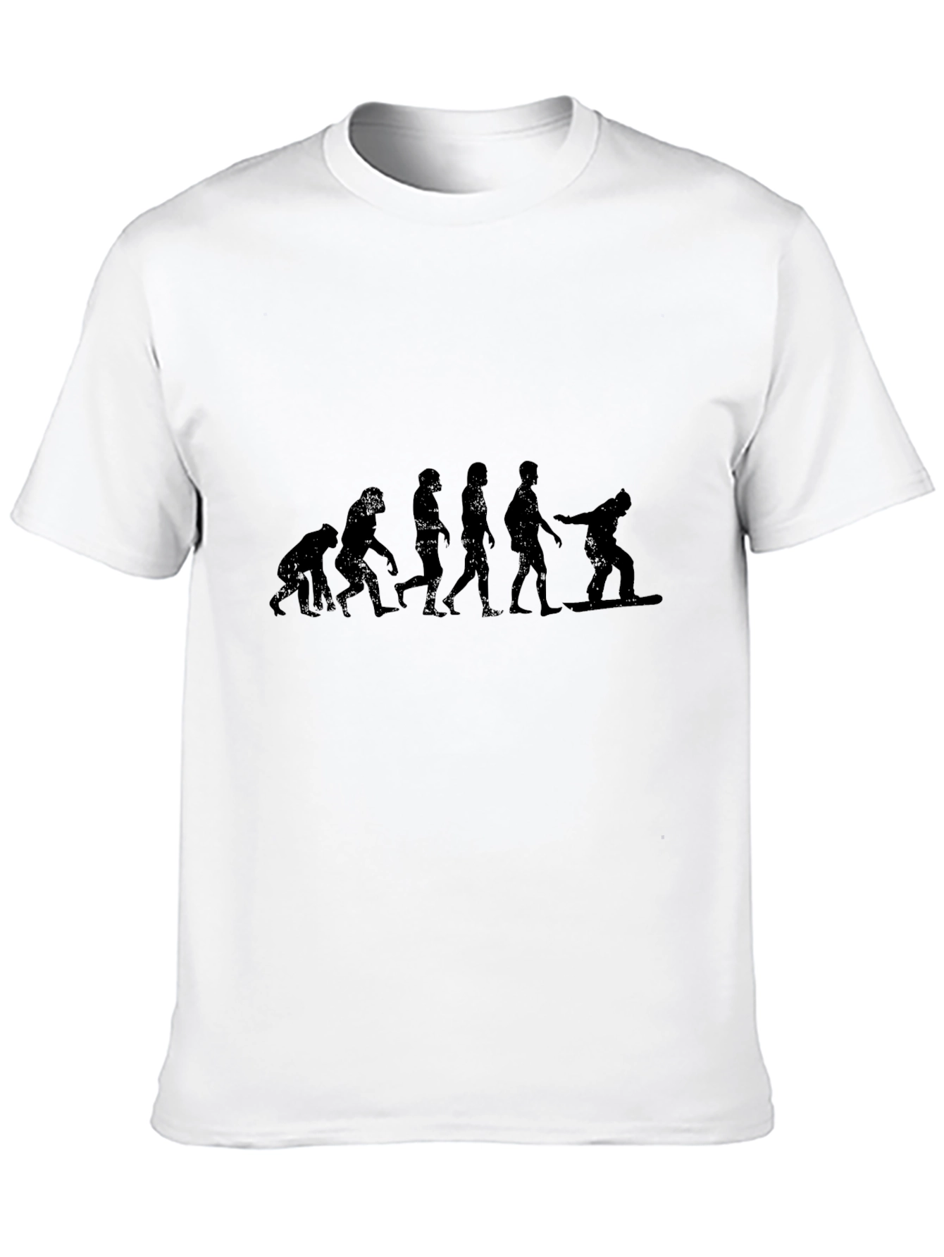 Evolution of Snowboarding Black T-Shirt