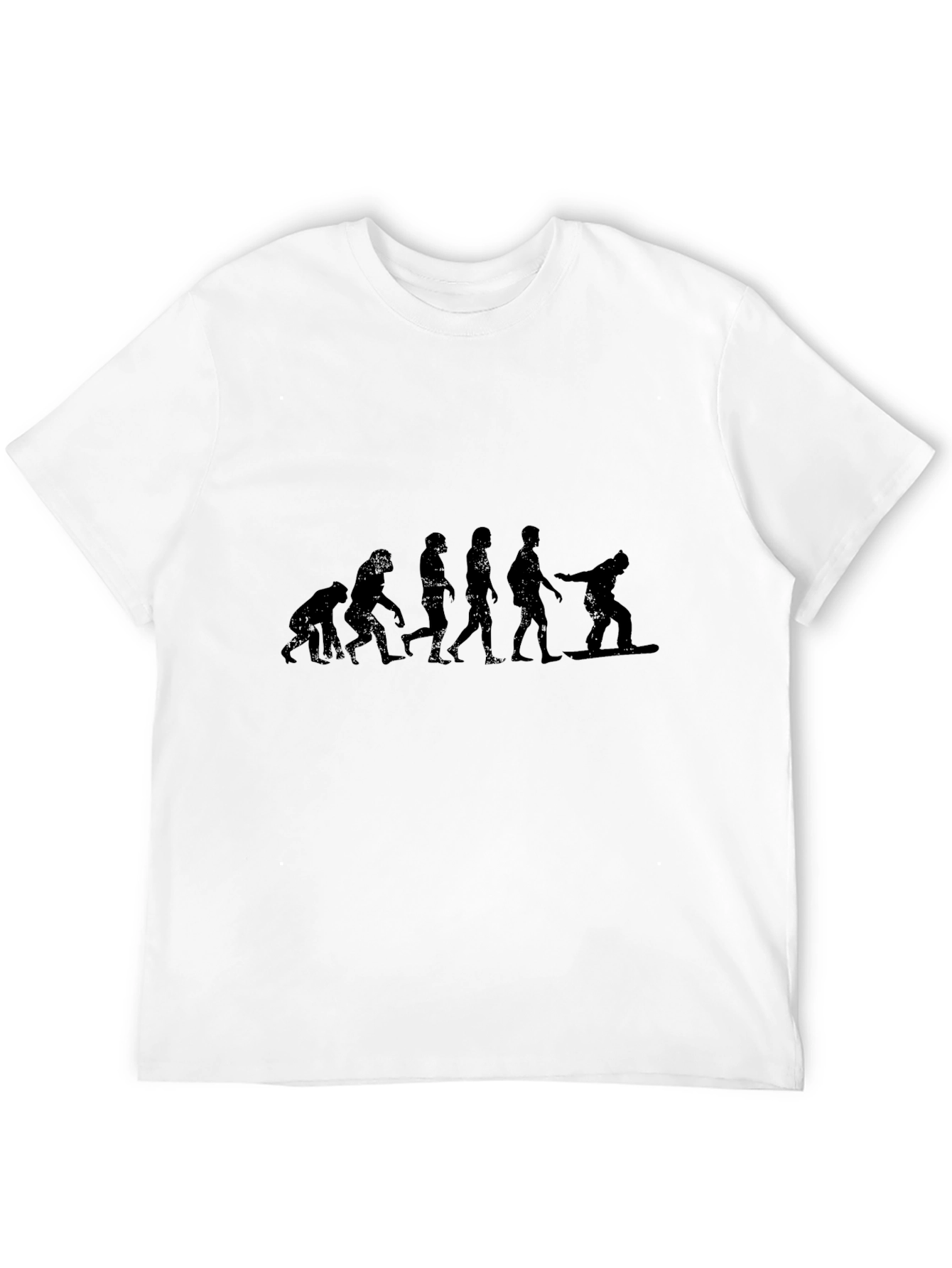 Evolution of Snowboarding Black T-Shirt