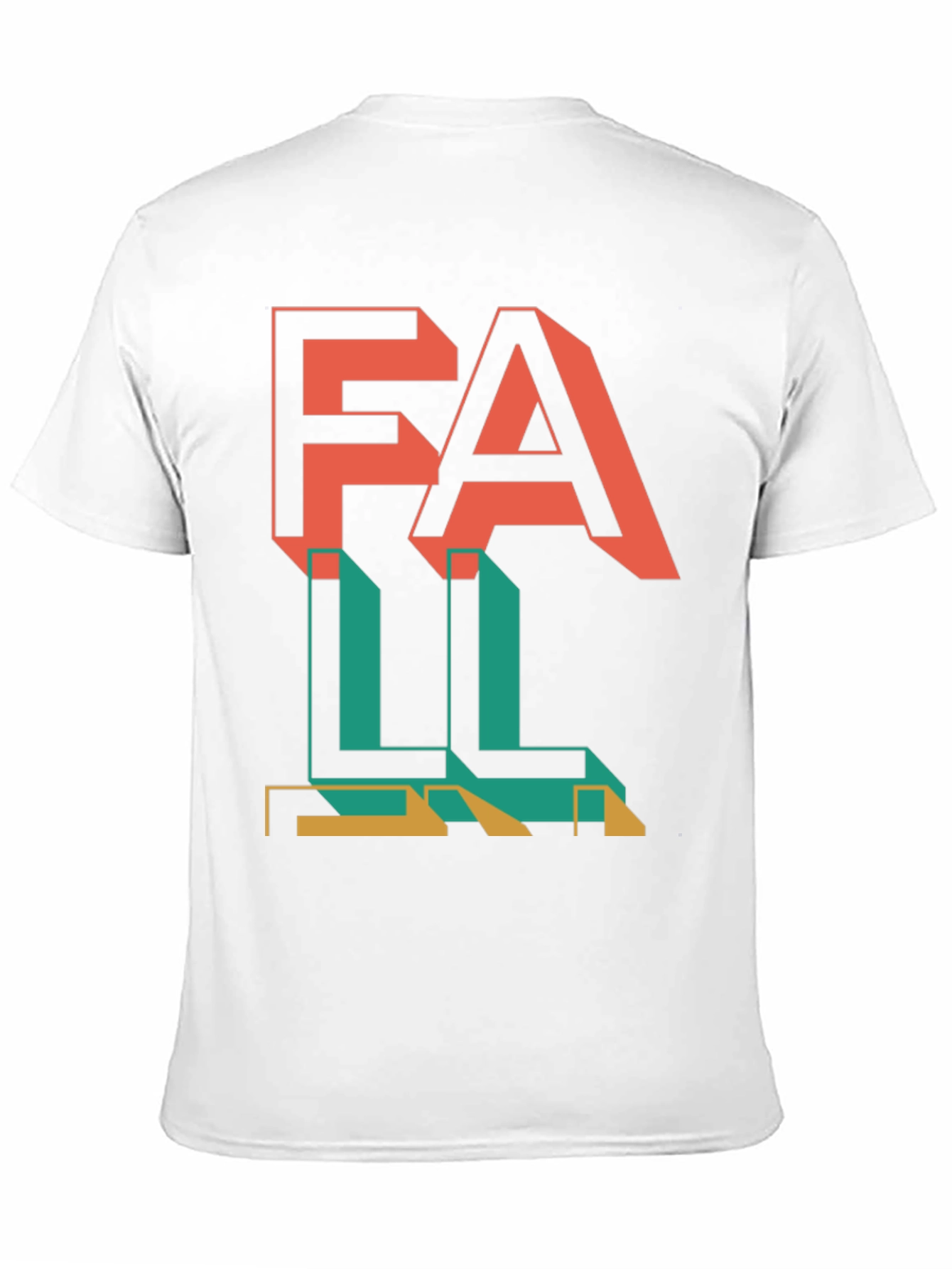 Fall Graphic Print Black T-Shirt