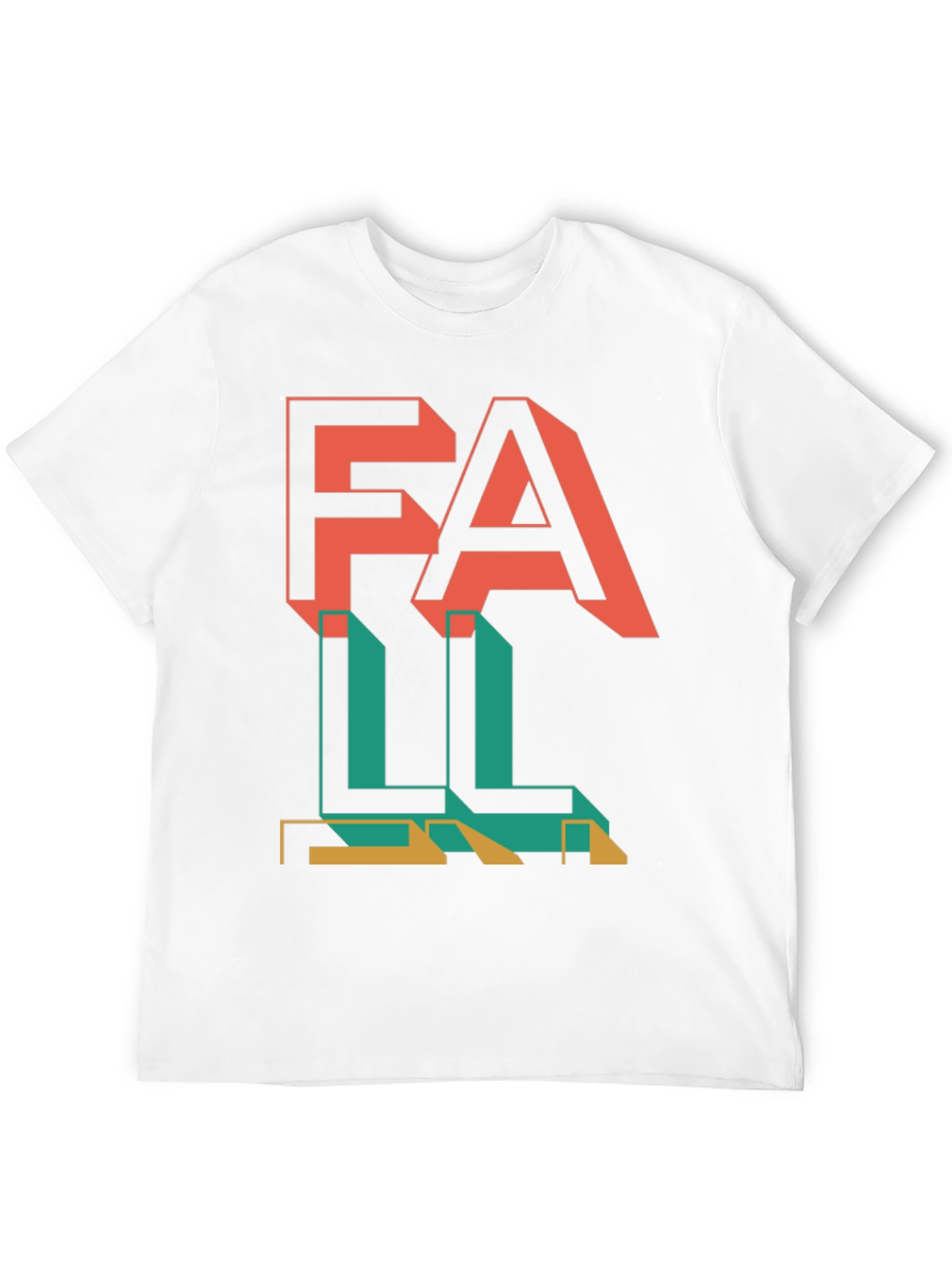 Fall Graphic Print Black T-Shirt