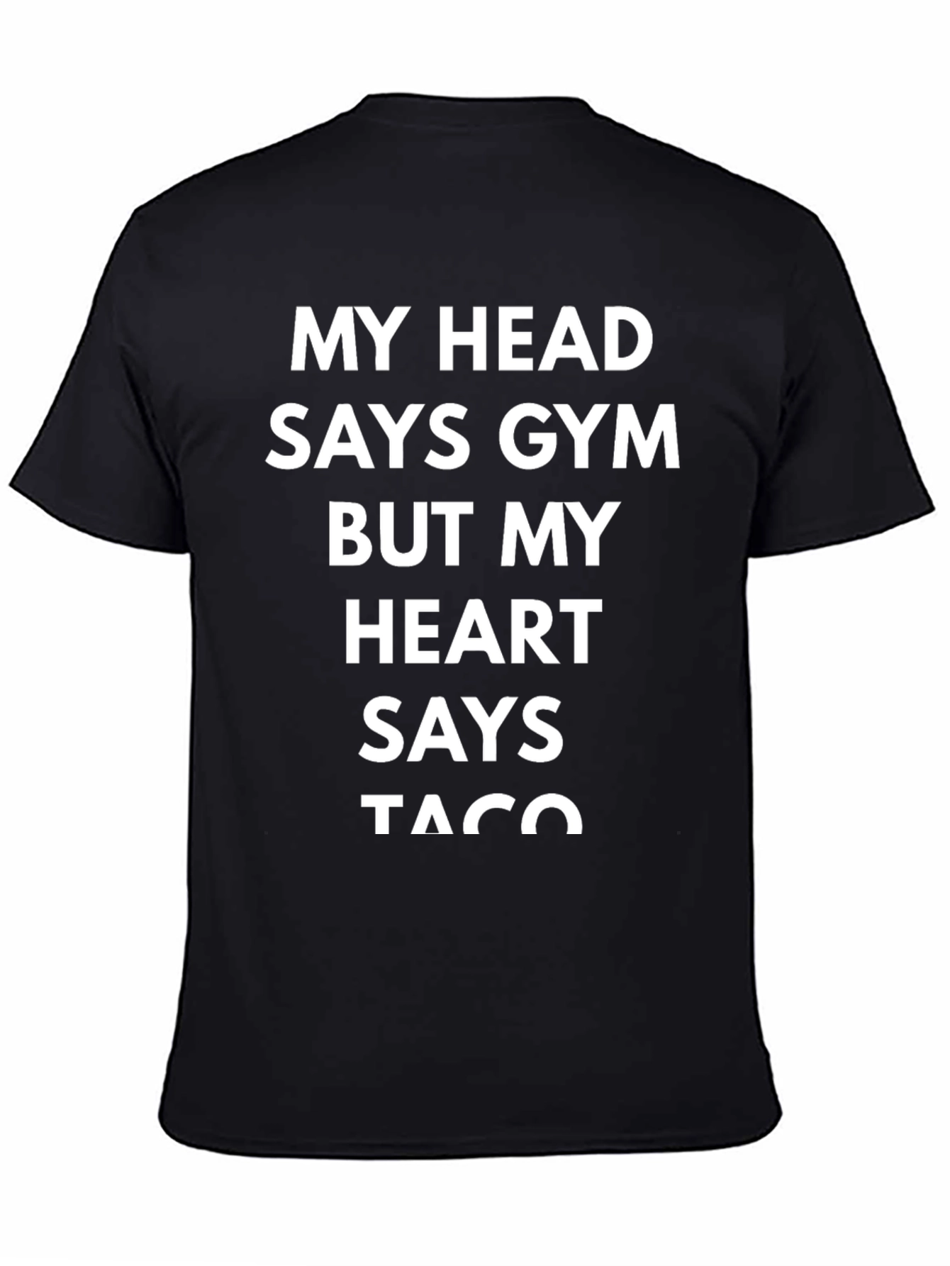 Gym Taco Black T-Shirt: Funny Workout Apparel