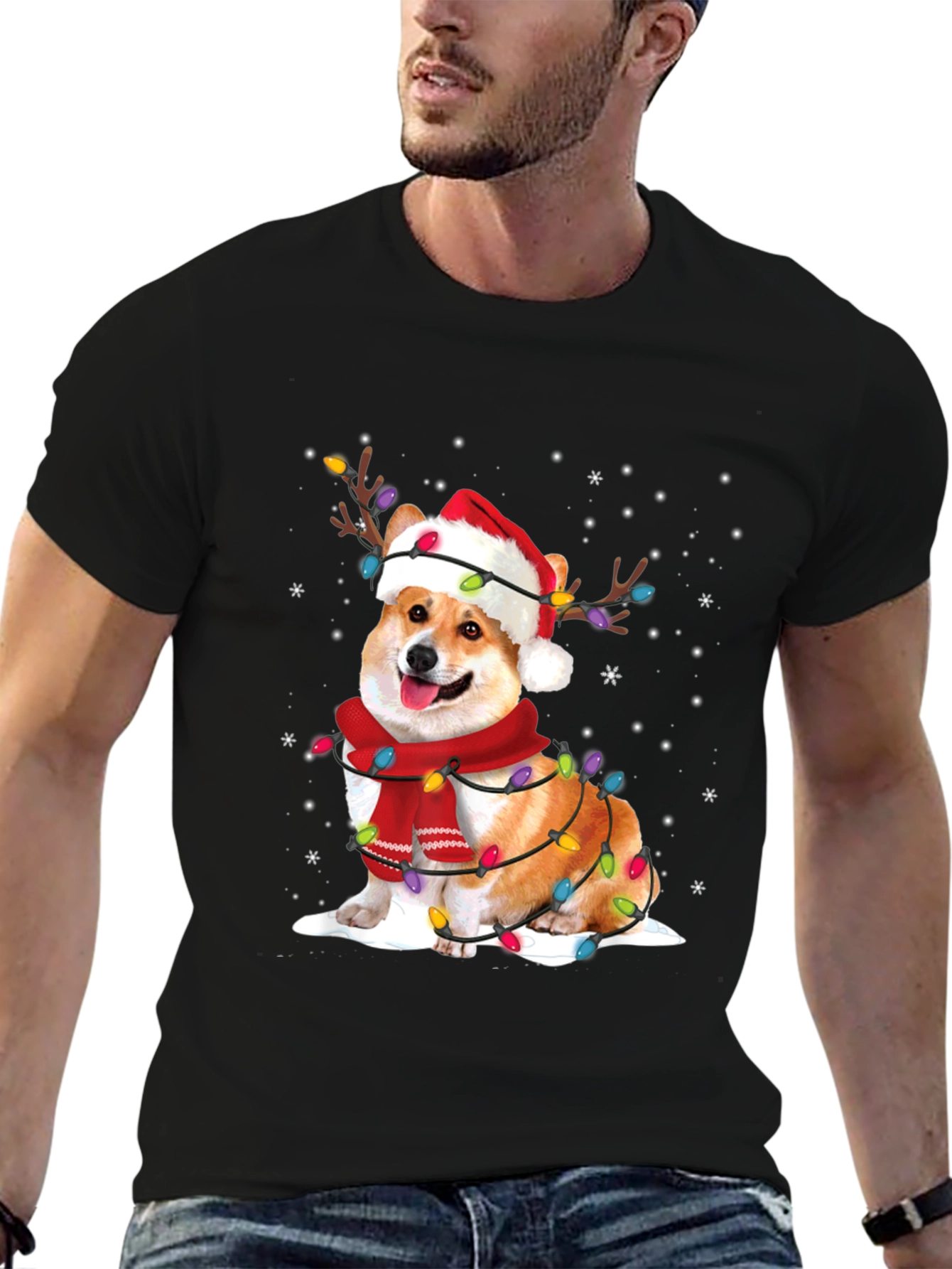 Festive Corgi Christmas T-Shirt