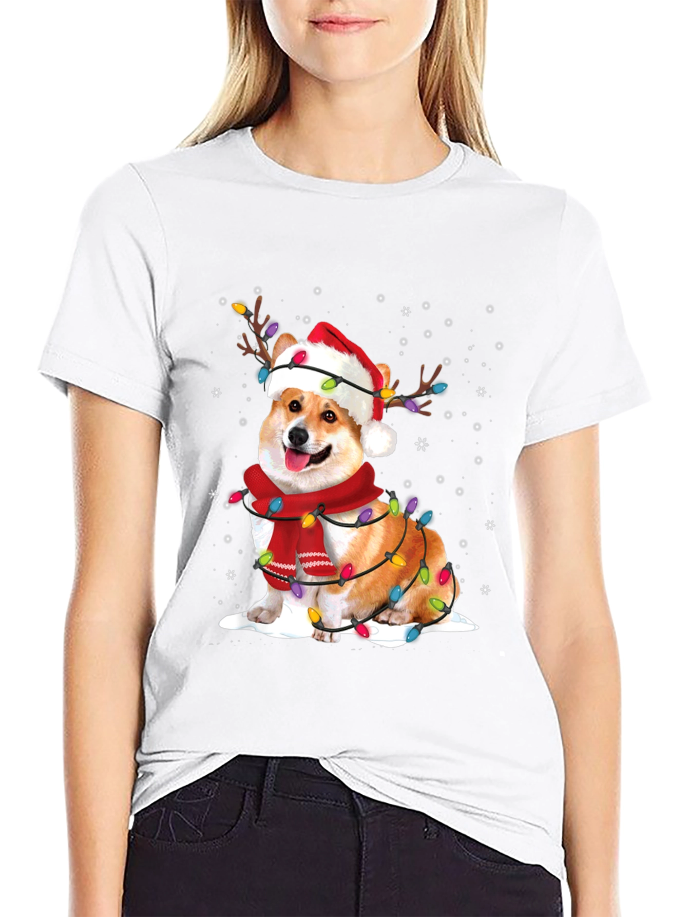 Festive Corgi Christmas T-Shirt