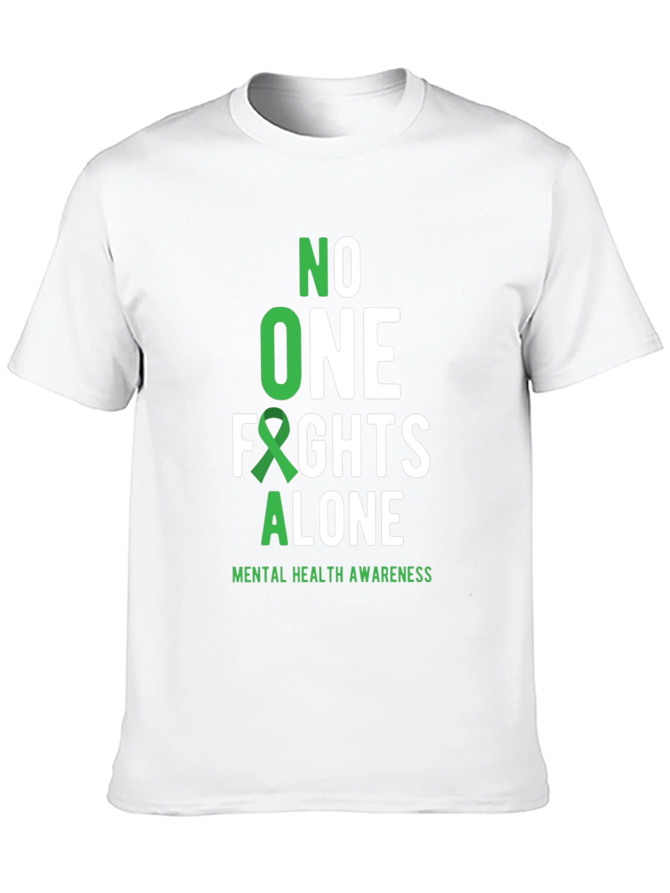 No One Fights Alone Mental Health Awareness T-Shirt