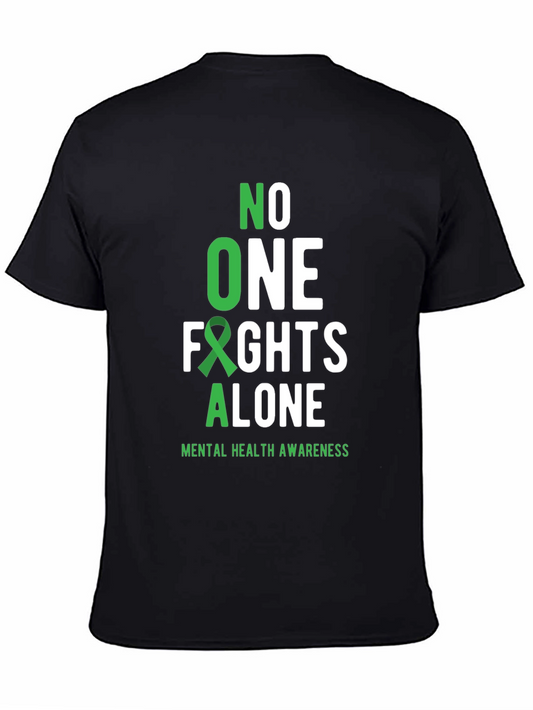 No One Fights Alone Mental Health Awareness T-Shirt