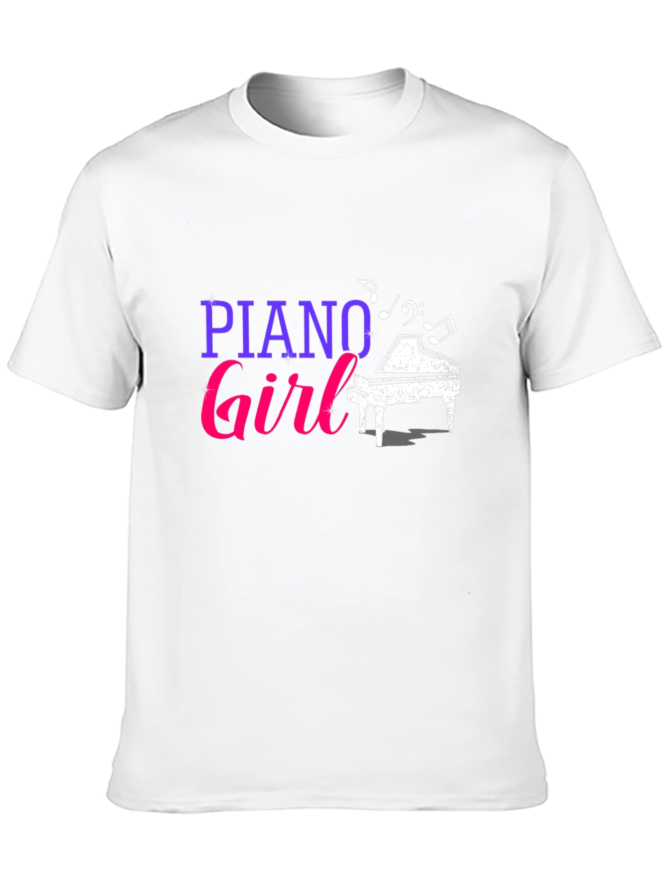 Piano Girl Graphic Tee - Music Lover T-Shirt