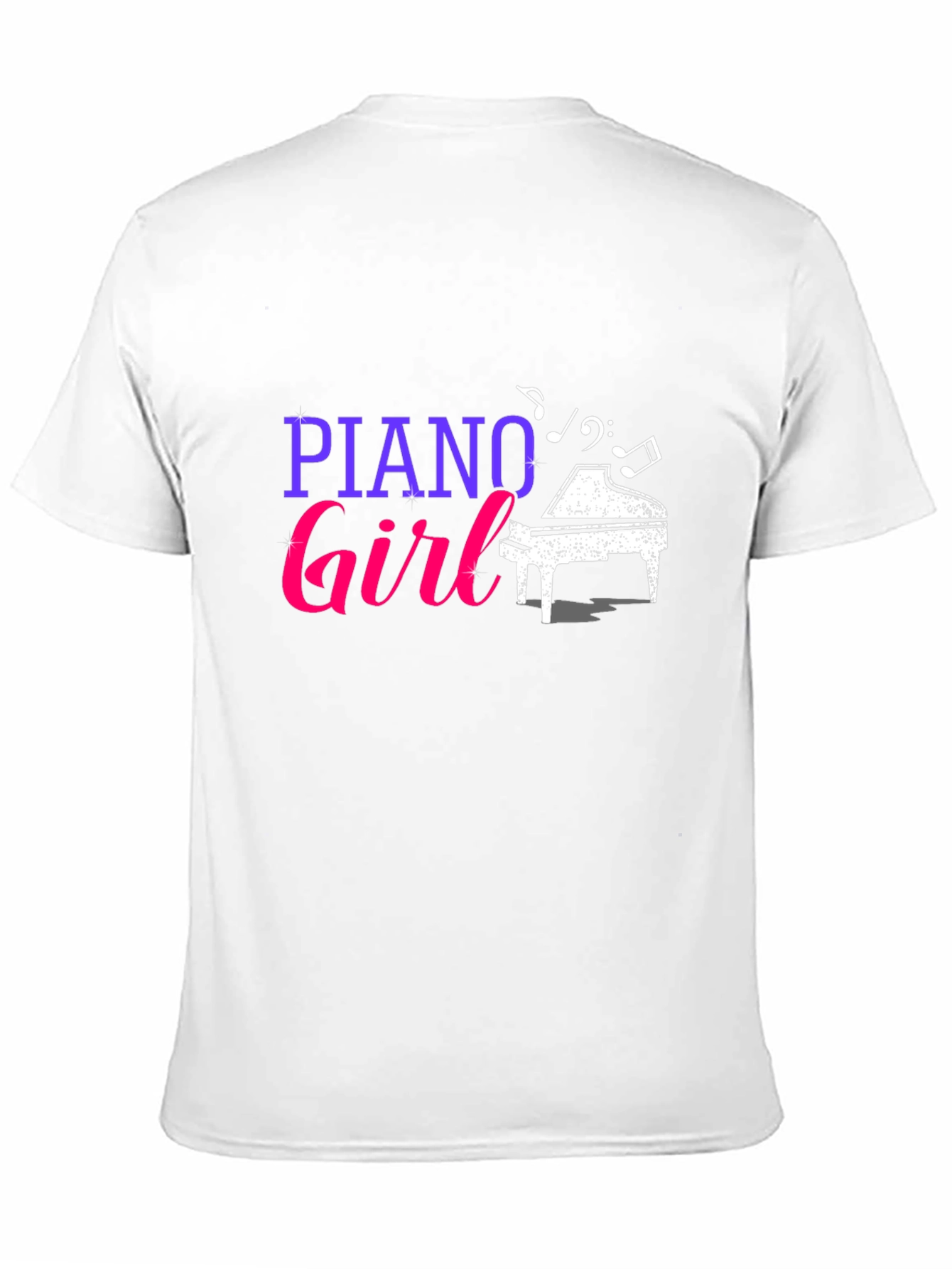 Piano Girl Graphic Tee - Music Lover T-Shirt