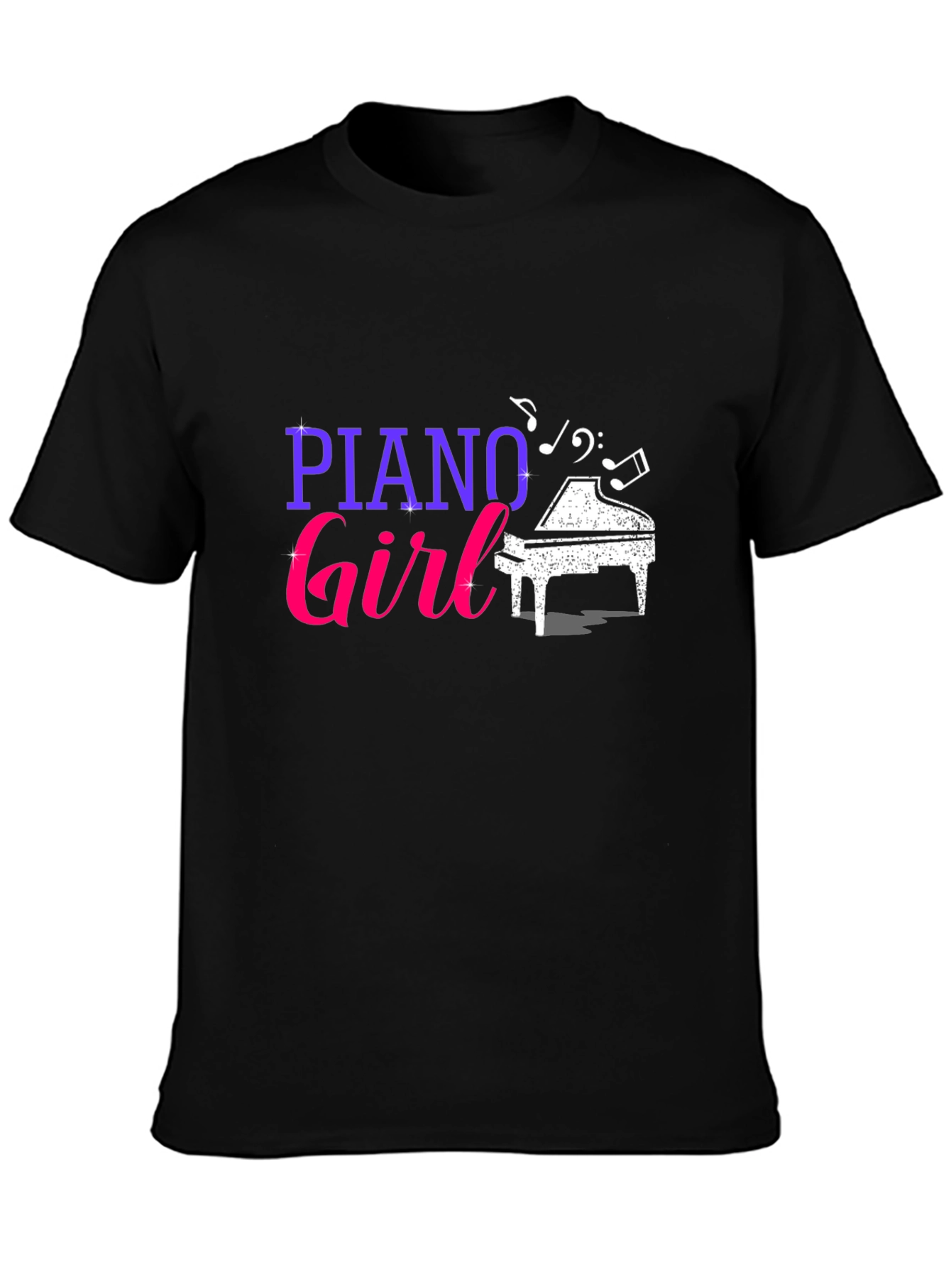 Piano Girl Graphic Tee - Music Lover T-Shirt