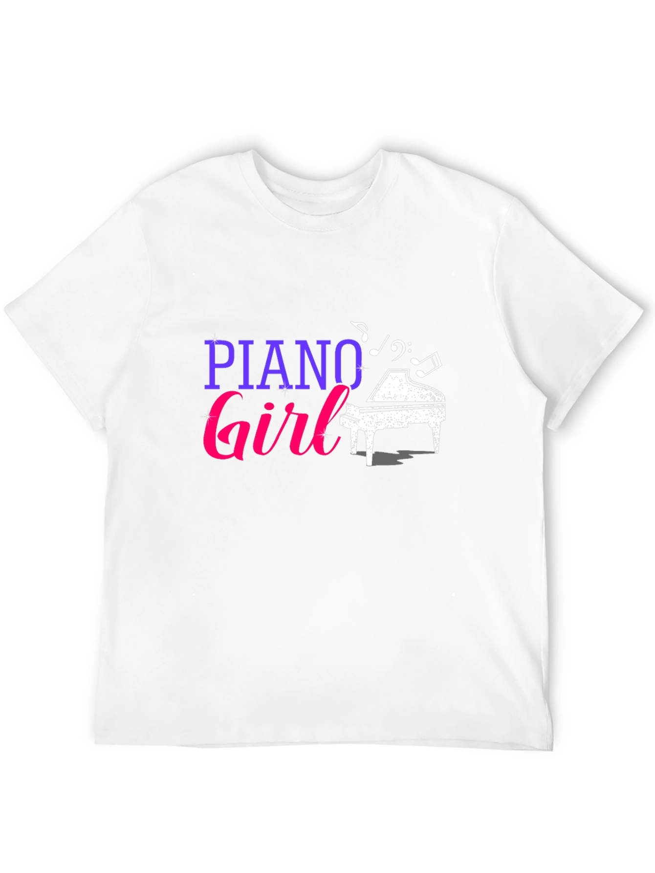 Piano Girl Graphic Tee - Music Lover T-Shirt