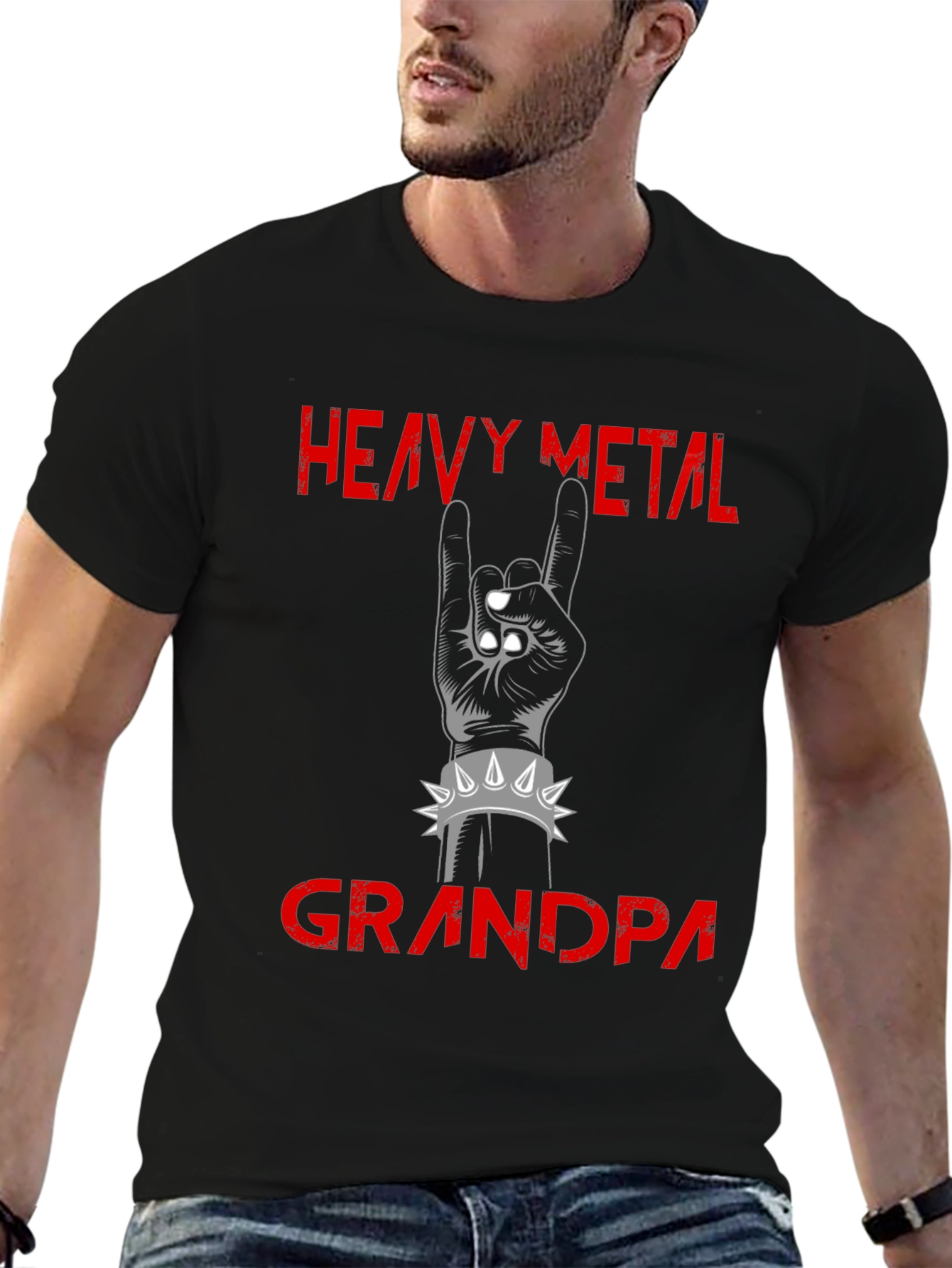 Heavy Metal Grandpa Graphic Tee