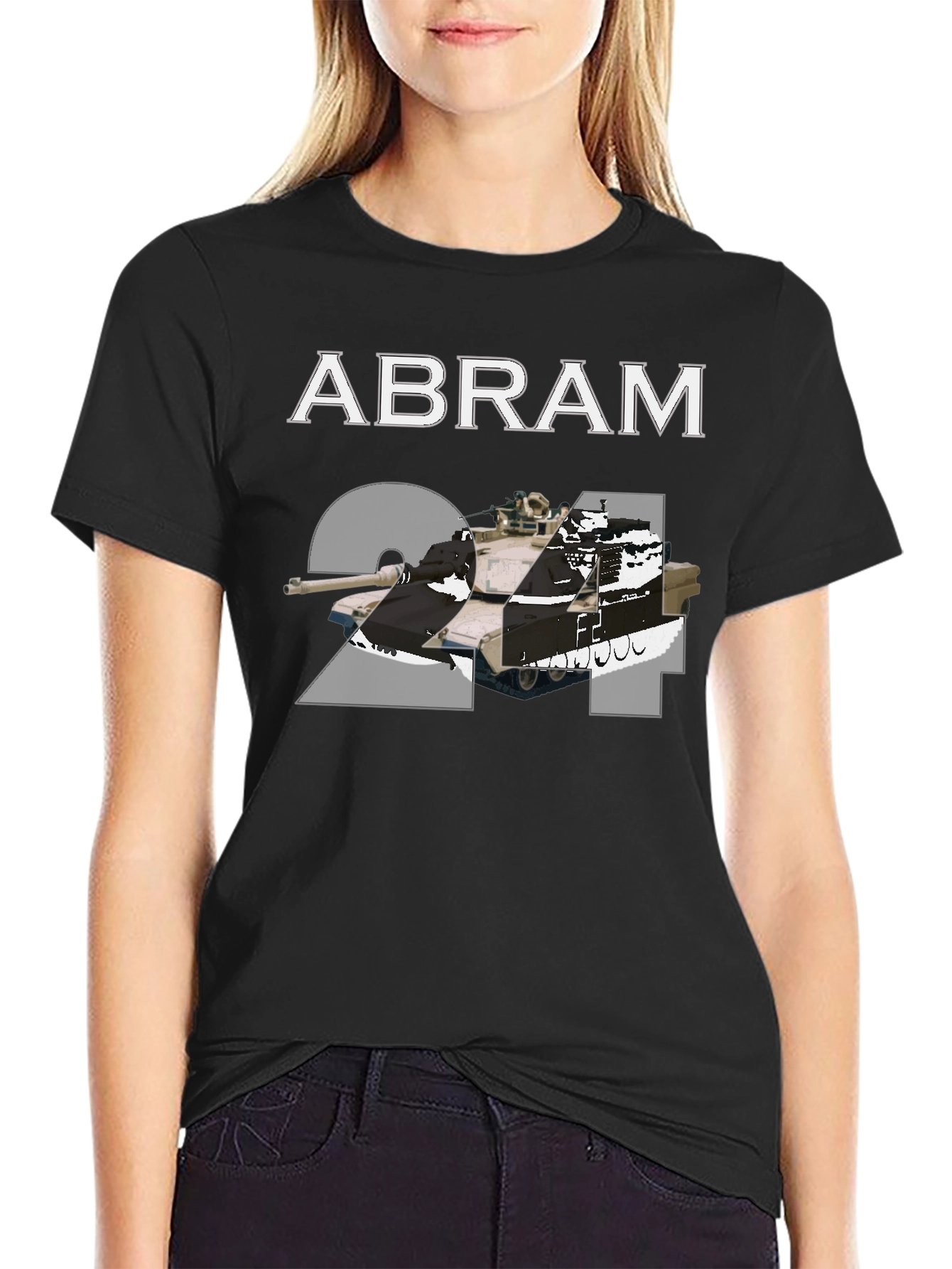 Abram 2A4 Tank Black T-Shirt
