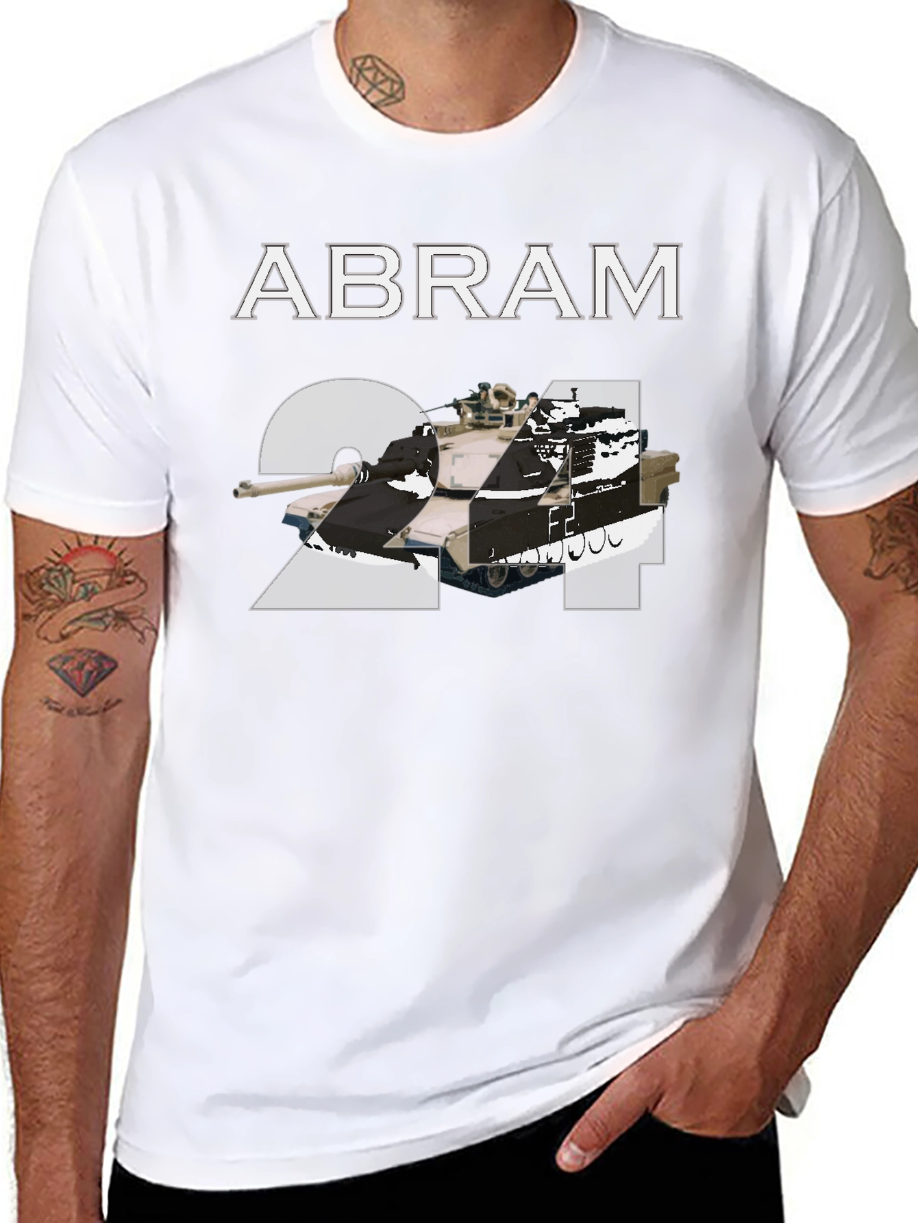 Abram 2A4 Tank Black T-Shirt