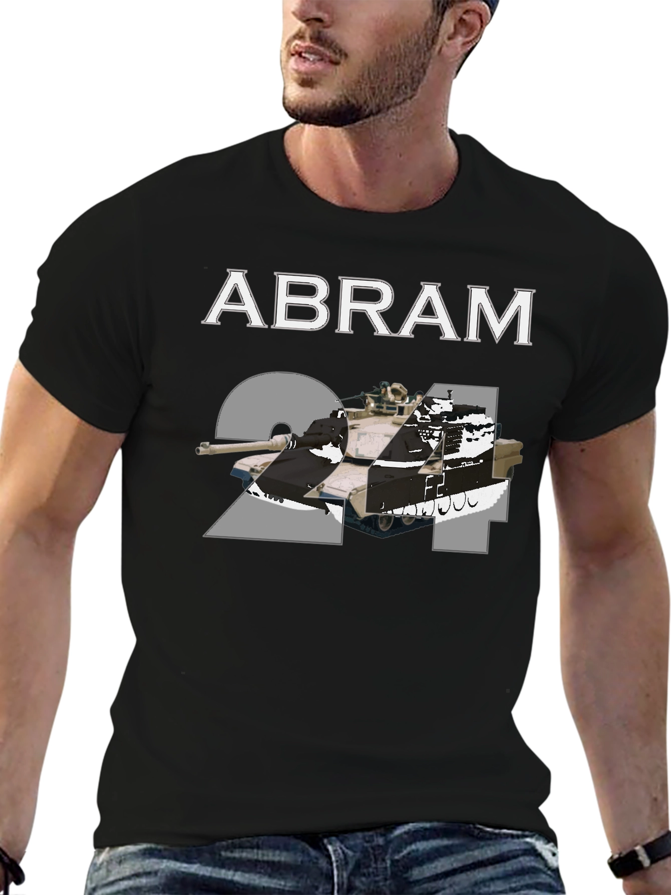 Abram 2A4 Tank Black T-Shirt