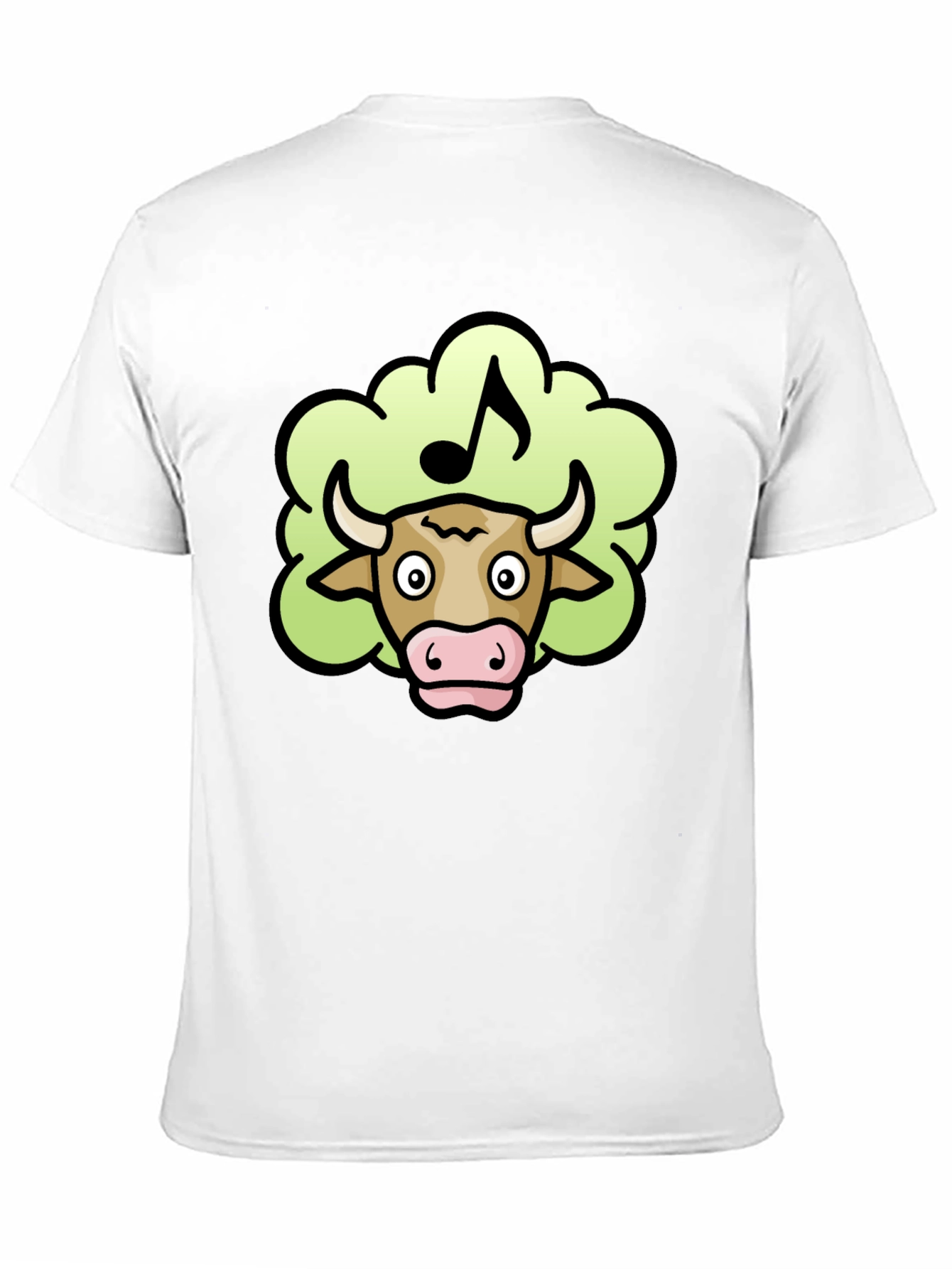 Musical Cow Tee - Black Cotton T-Shirt