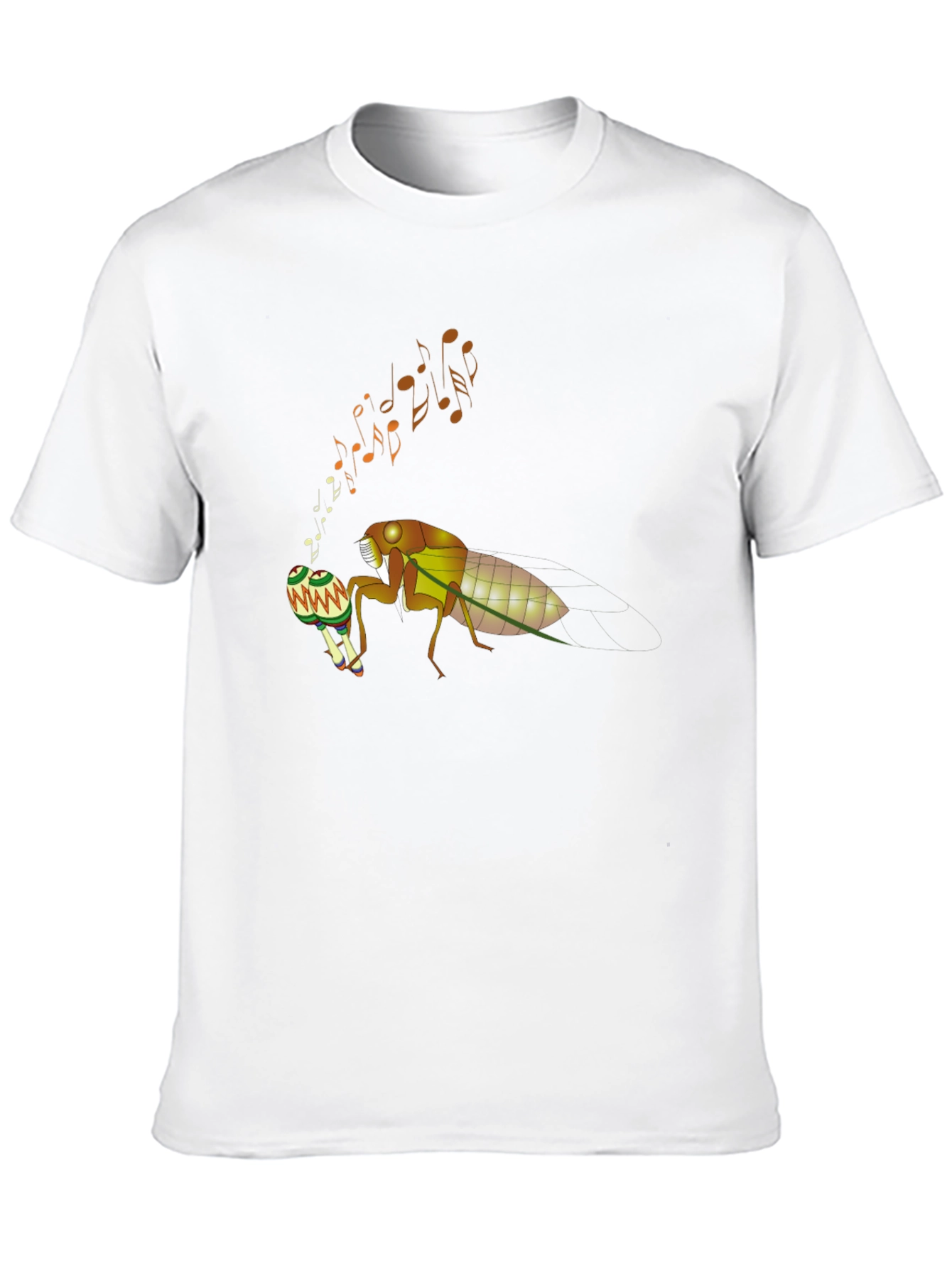 Cicada Musician T-Shirt - Cool Bug Graphic Tee