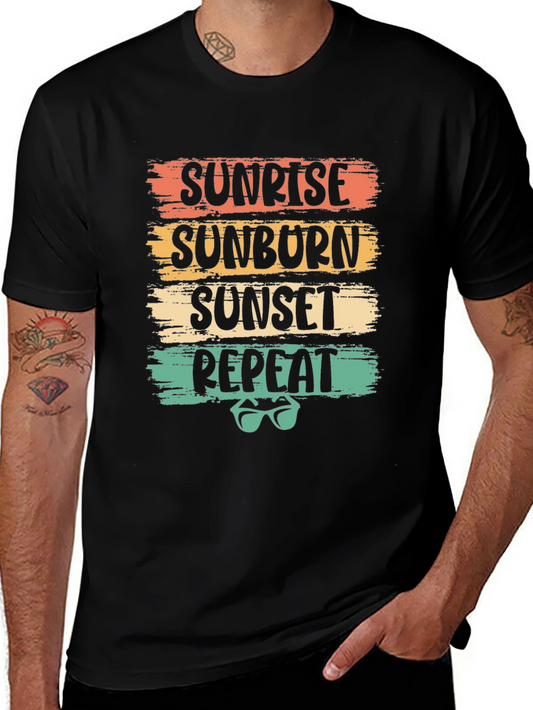Sunrise Sunburn Sunset Repeat Graphic Tee