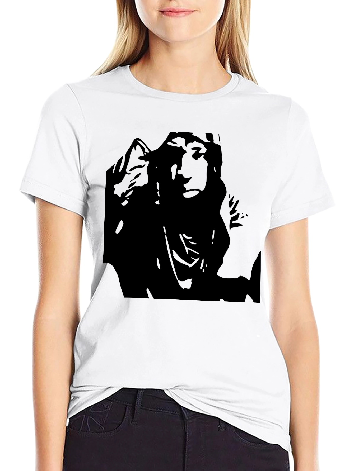 Black Graphic Tee - Bold Print
