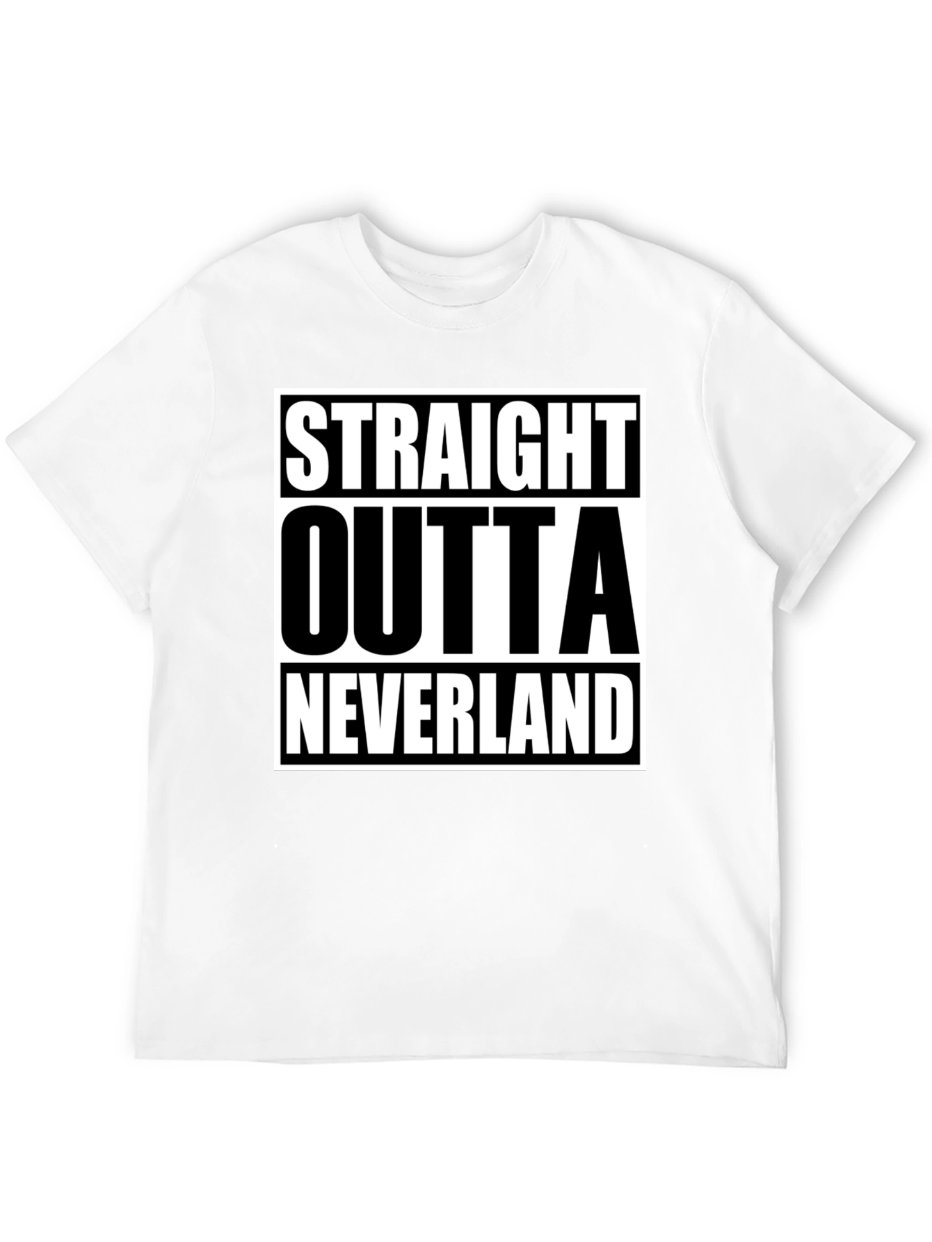 Straight Outta Neverland Black T-Shirt