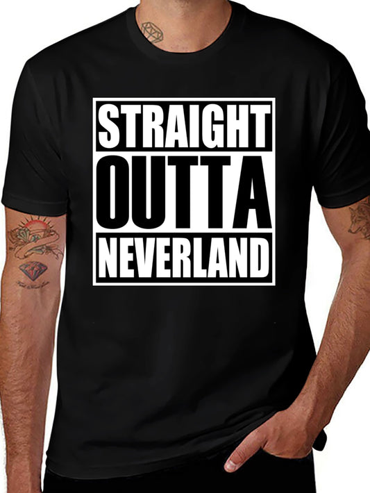 Straight Outta Neverland Black T-Shirt