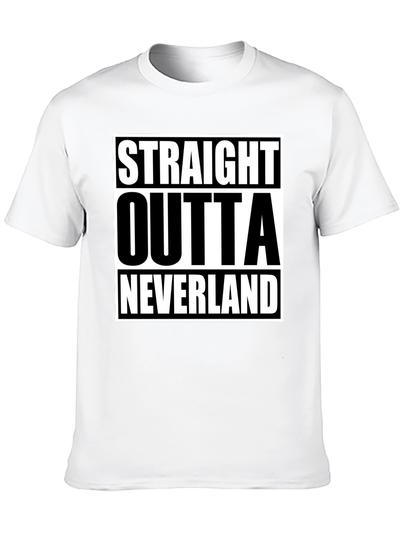 Straight Outta Neverland Black T-Shirt