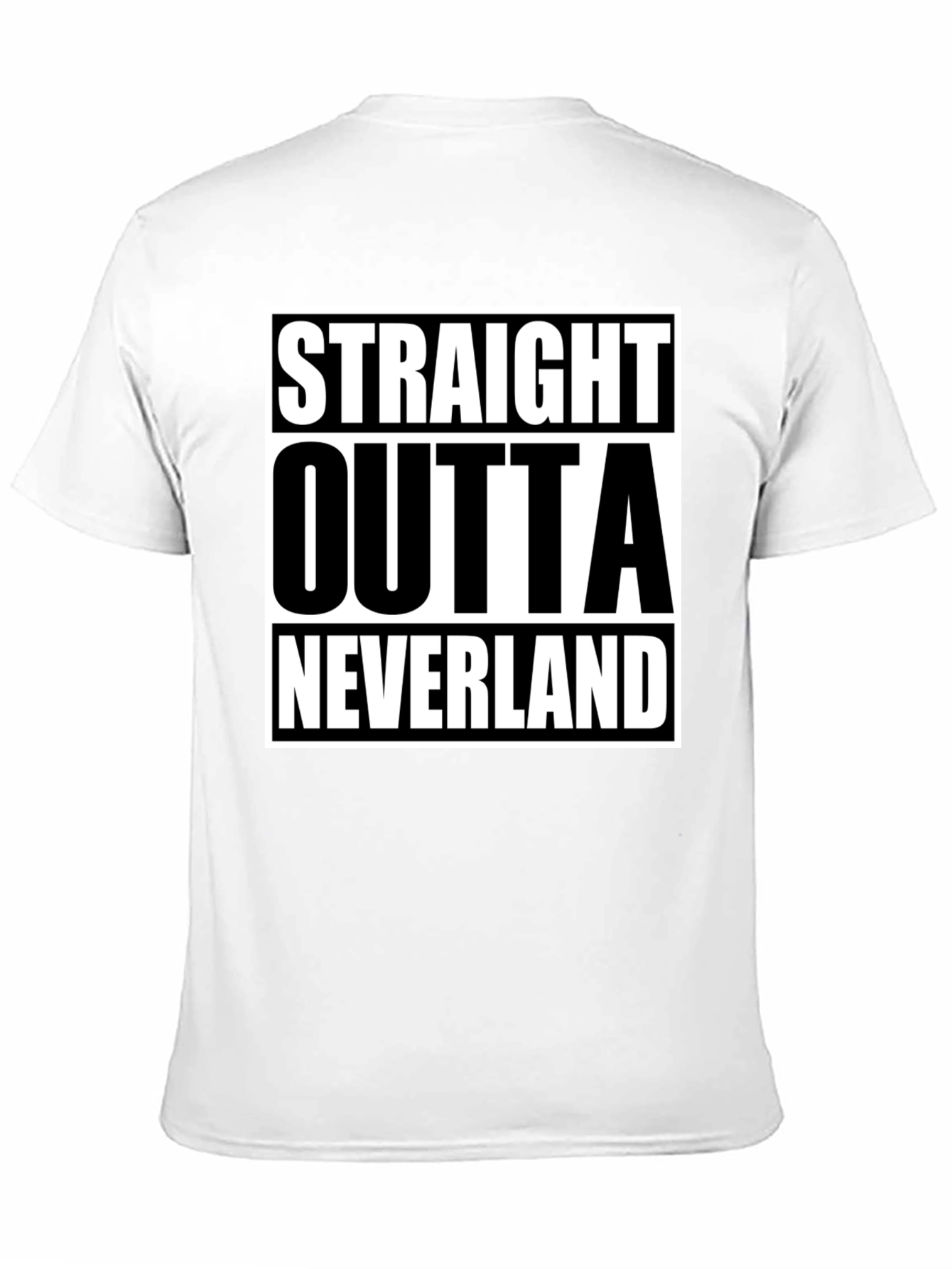 Straight Outta Neverland Black T-Shirt