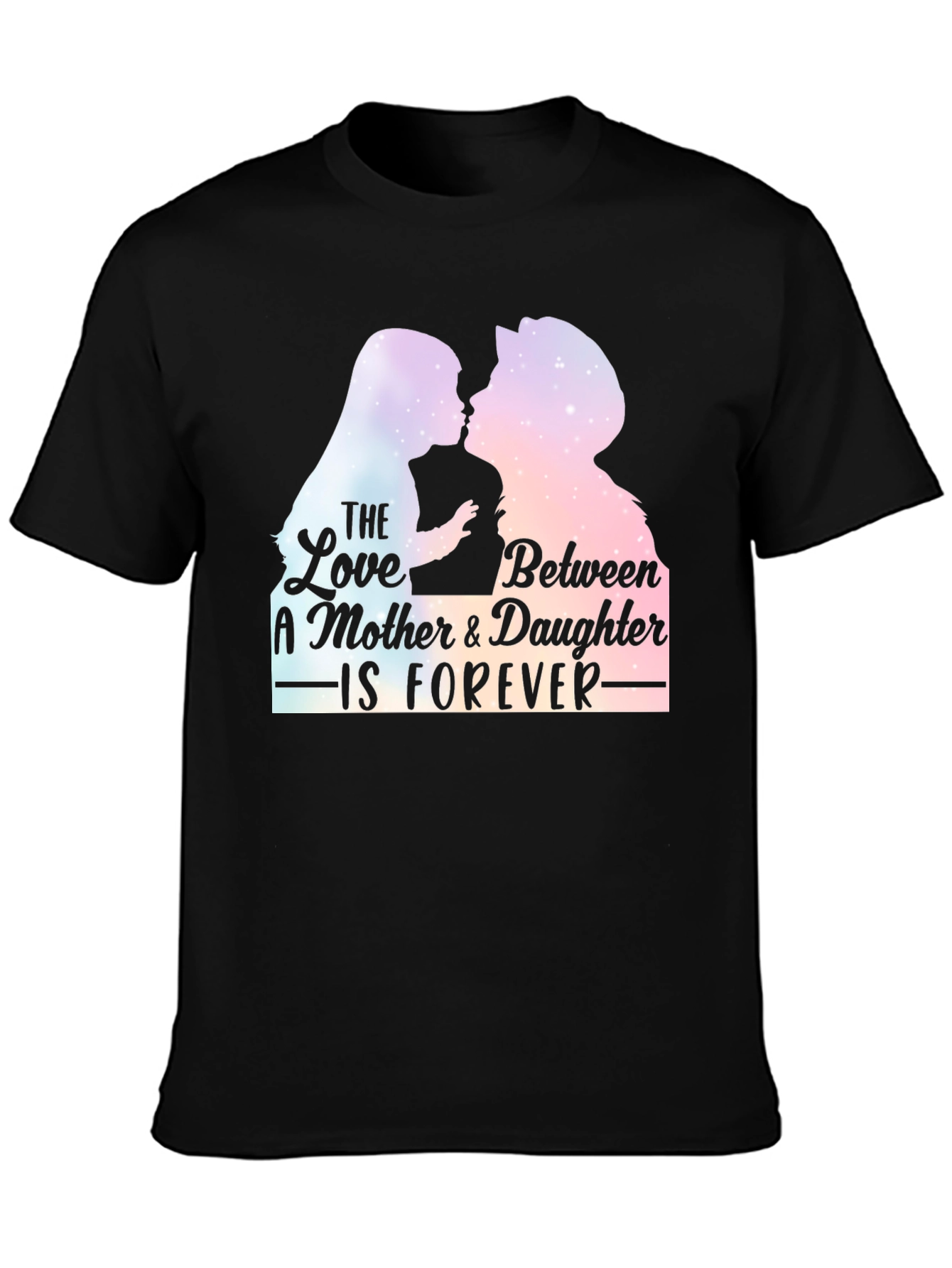 Mother & Daughter Forever T-Shirt - Black