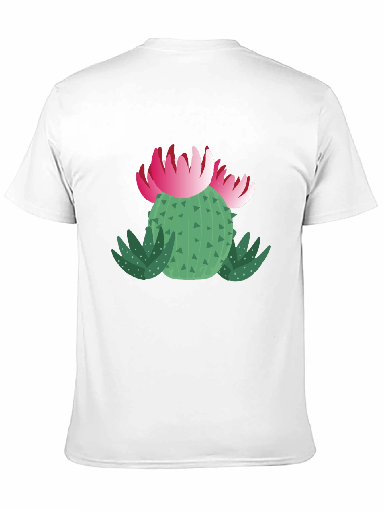 Cactus Flower Graphic T-Shirt - Black Cotton Tee