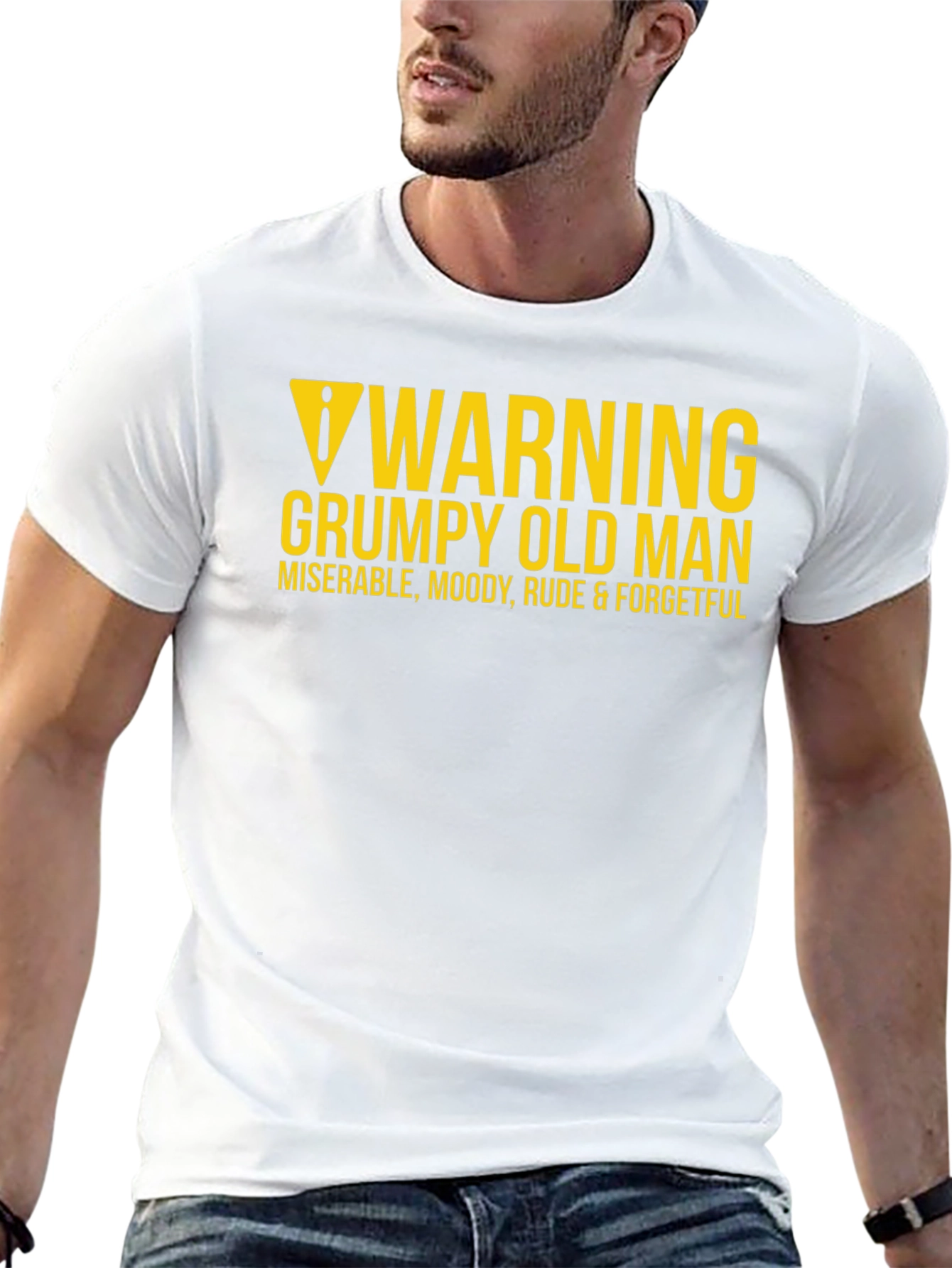 Warning Grumpy Old Man Graphic Tee