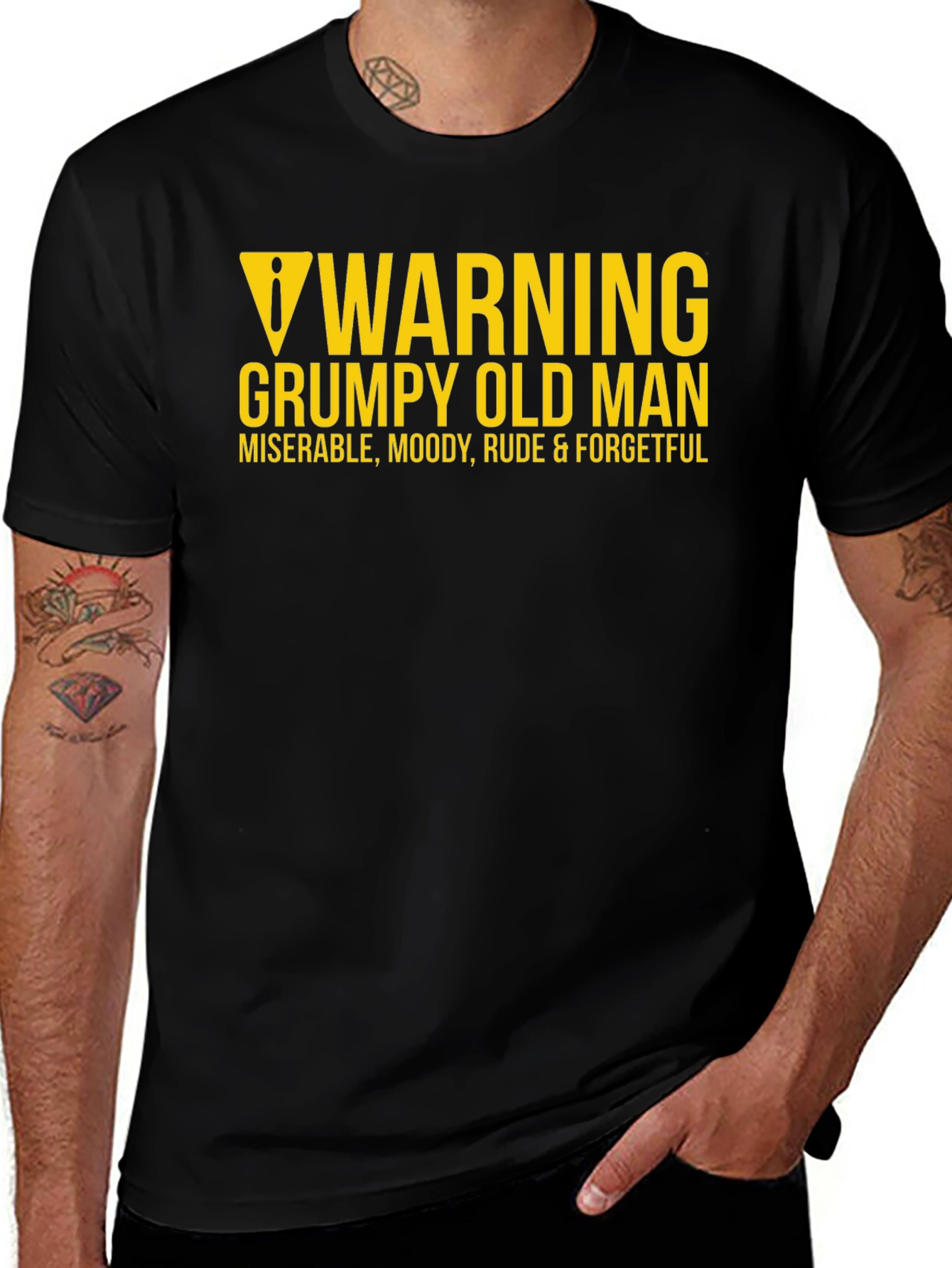 Warning Grumpy Old Man Graphic Tee
