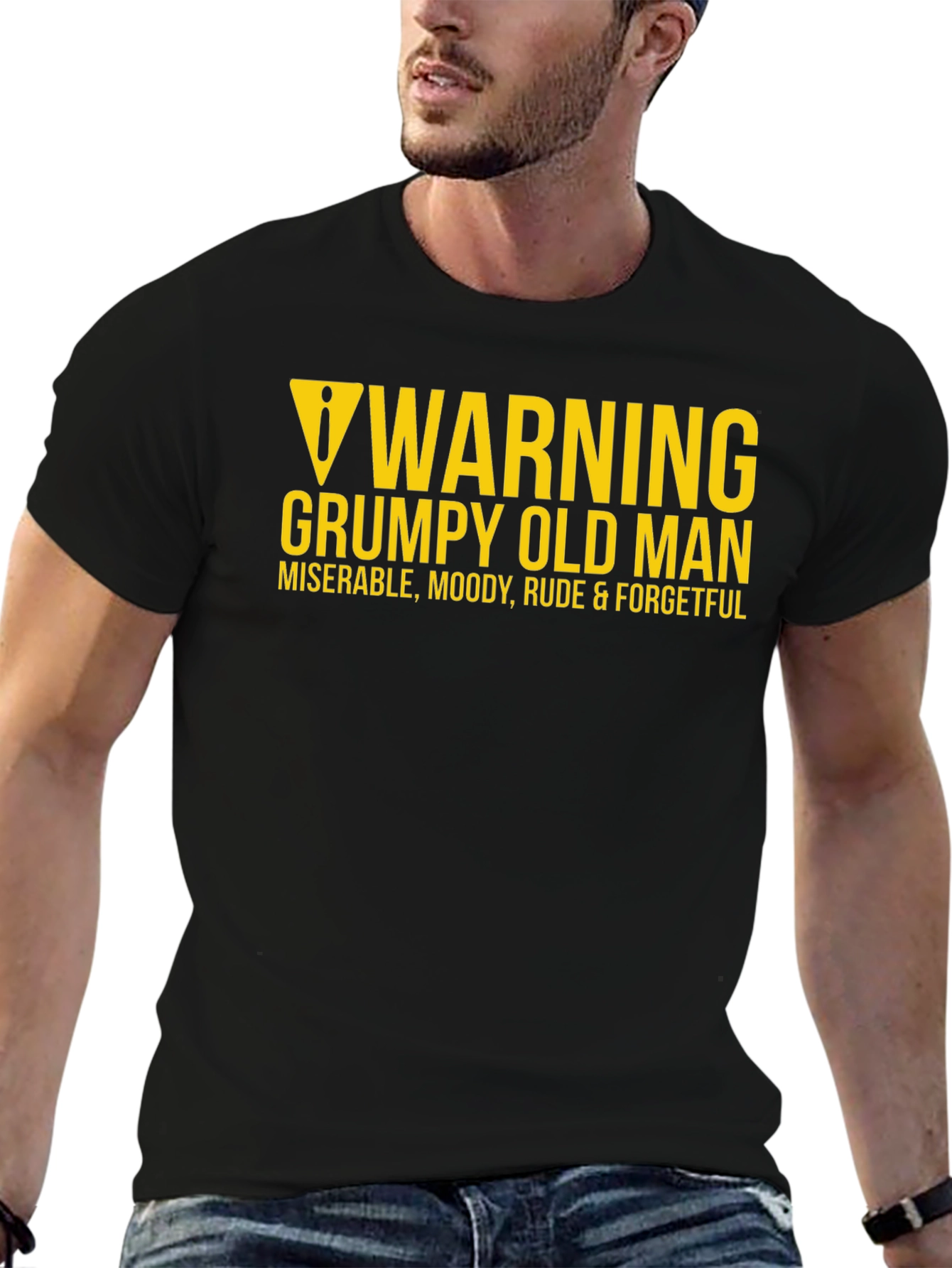 Warning Grumpy Old Man Graphic Tee