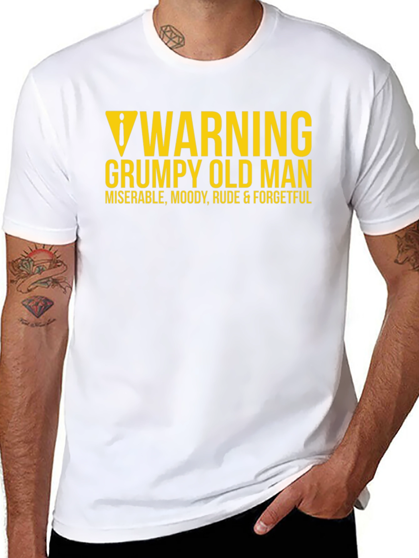 Warning Grumpy Old Man Graphic Tee