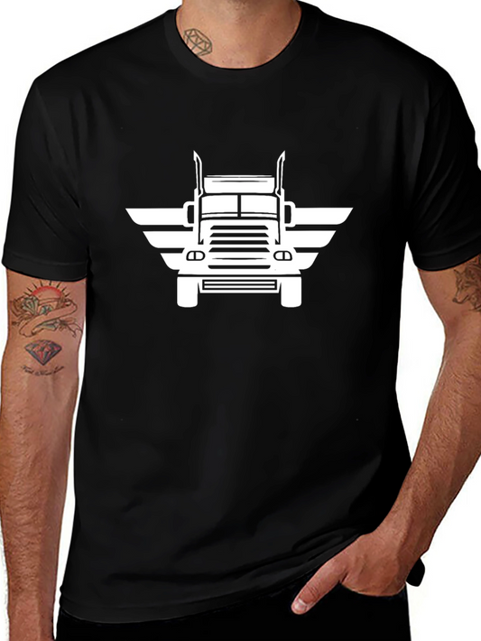 Trucker Wings Graphic Tee - Black