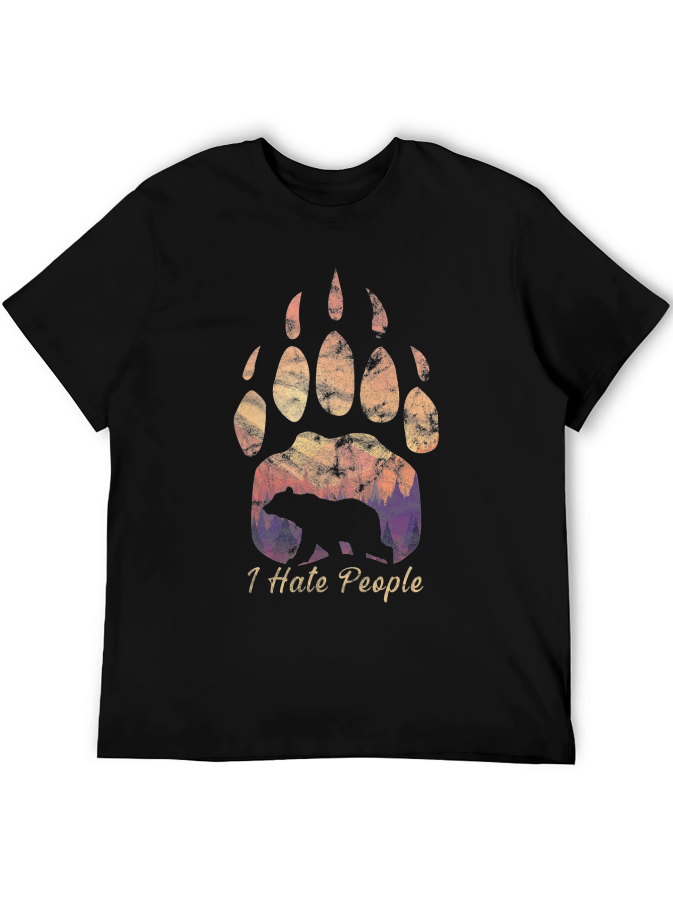 I Hate People Bear Paw T-Shirt