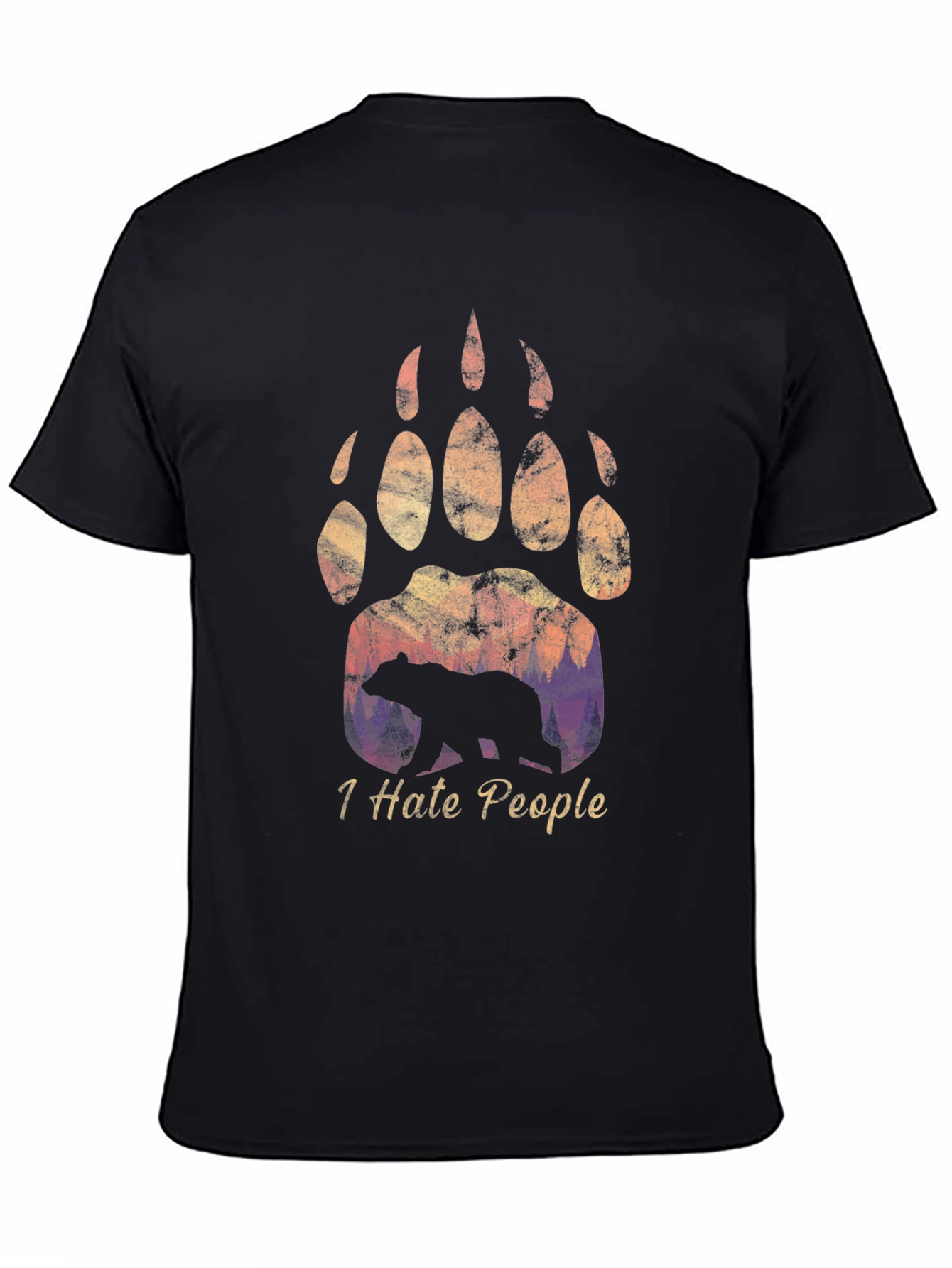 I Hate People Bear Paw T-Shirt