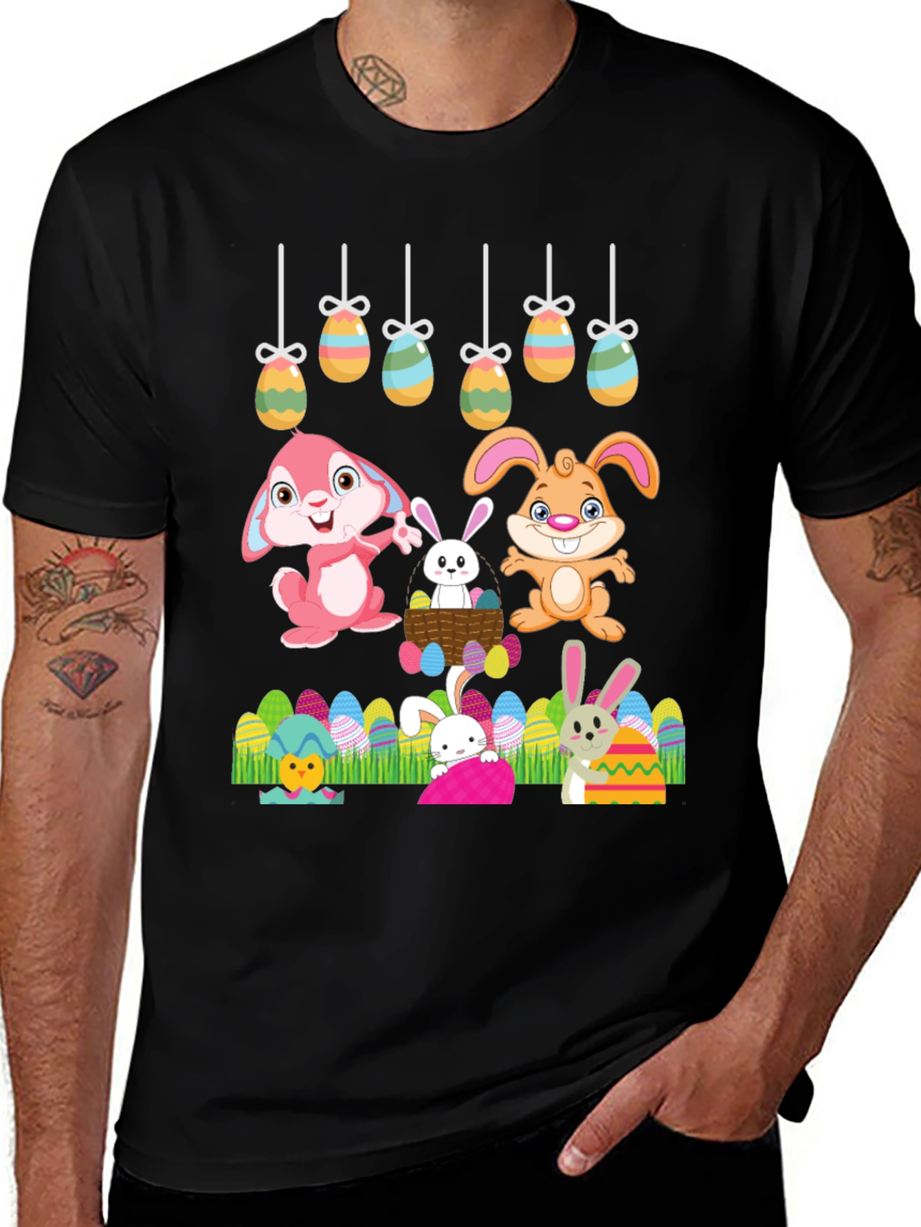 Easter Bunny Graphic Tee - Holiday Celebration
