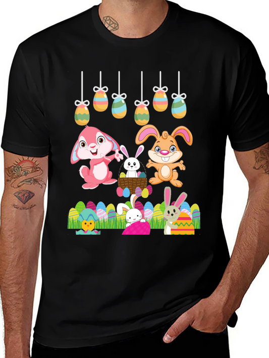 Easter Bunny Graphic Tee - Holiday Celebration