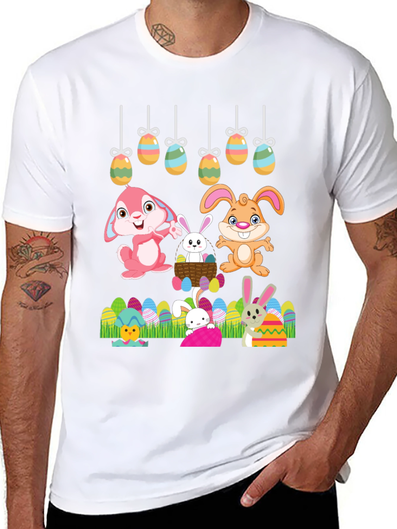 Easter Bunny Graphic Tee - Holiday Celebration