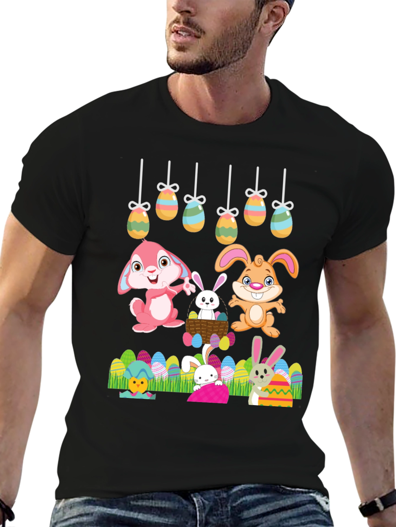 Easter Bunny Graphic Tee - Holiday Celebration