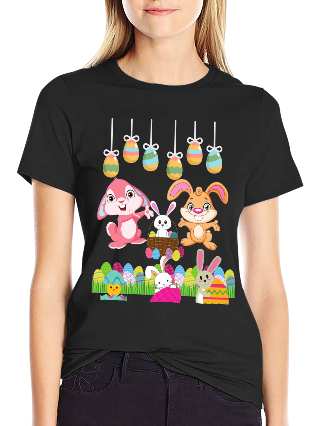 Easter Bunny Graphic Tee - Holiday Celebration