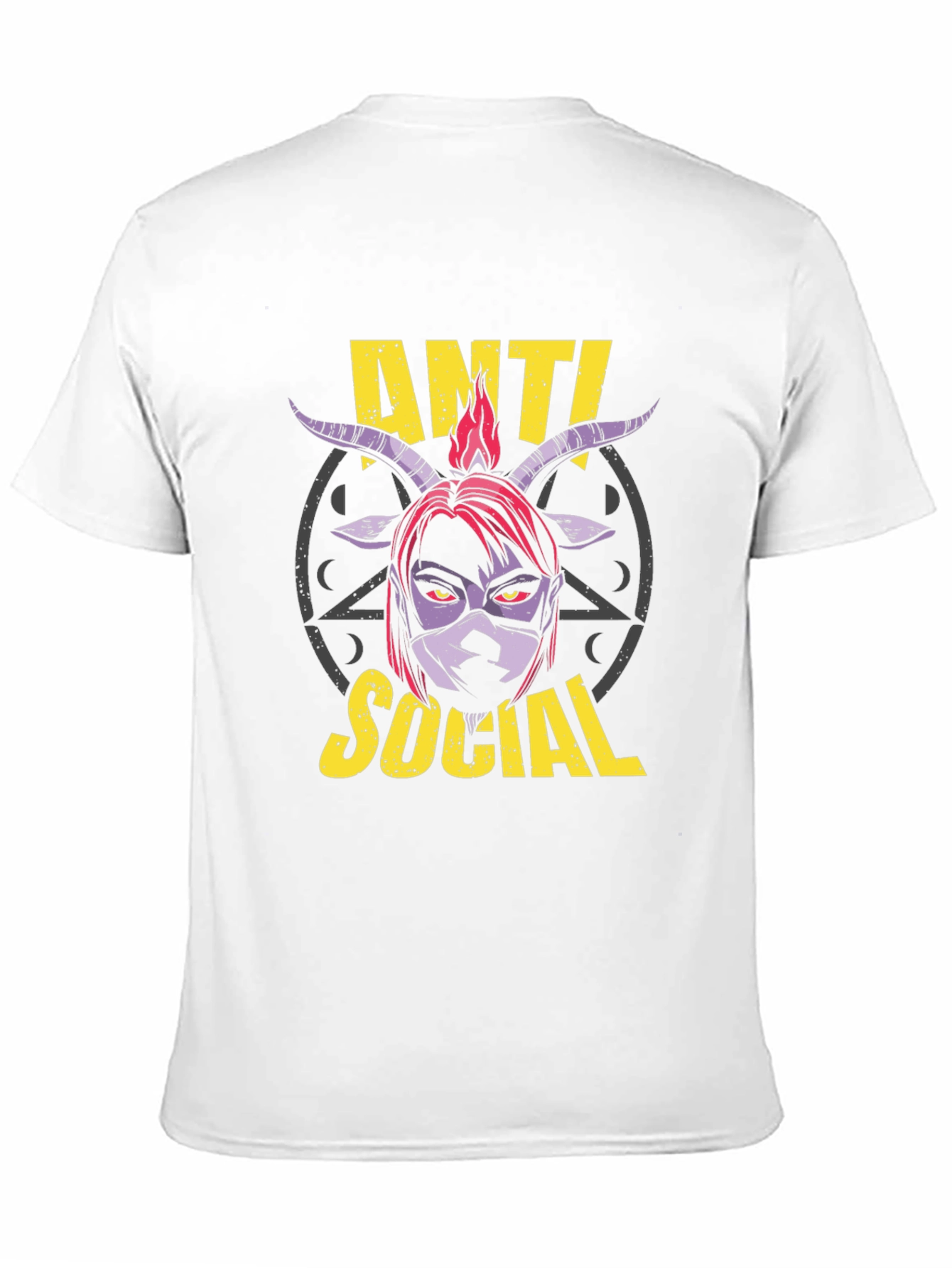 Anti Social Graphic Print Black T-Shirt